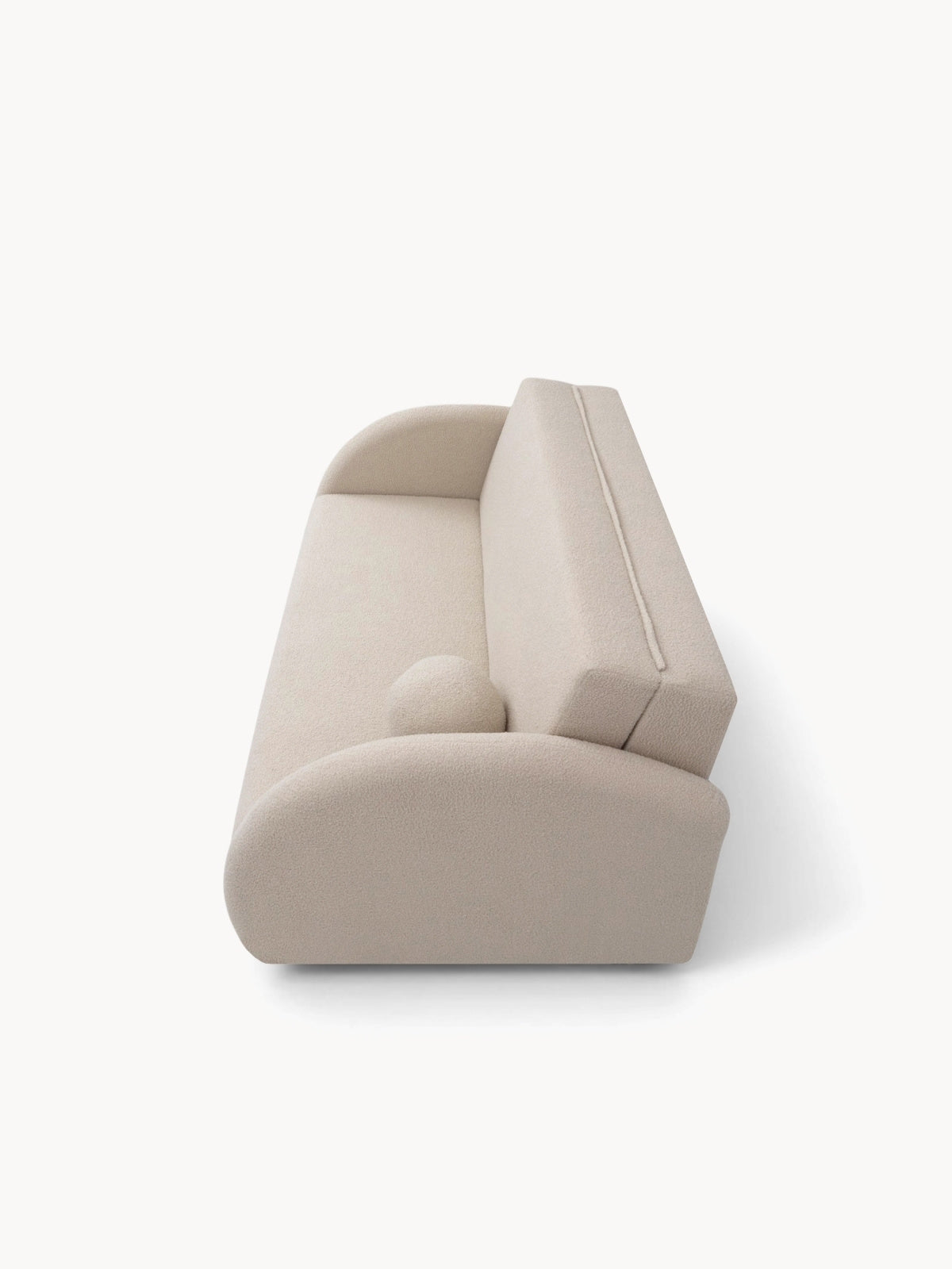 Canapea rozkladana Nubi trei cifre 140 cm cu spațiu de depozitare - clar bej boucle Quelle 03