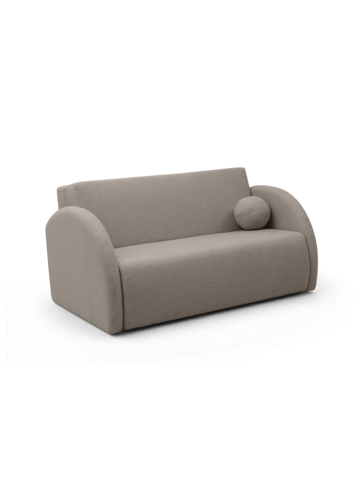 Canapea extensibilă Nubi trei locuri 140 cm bej boucle cu pernă