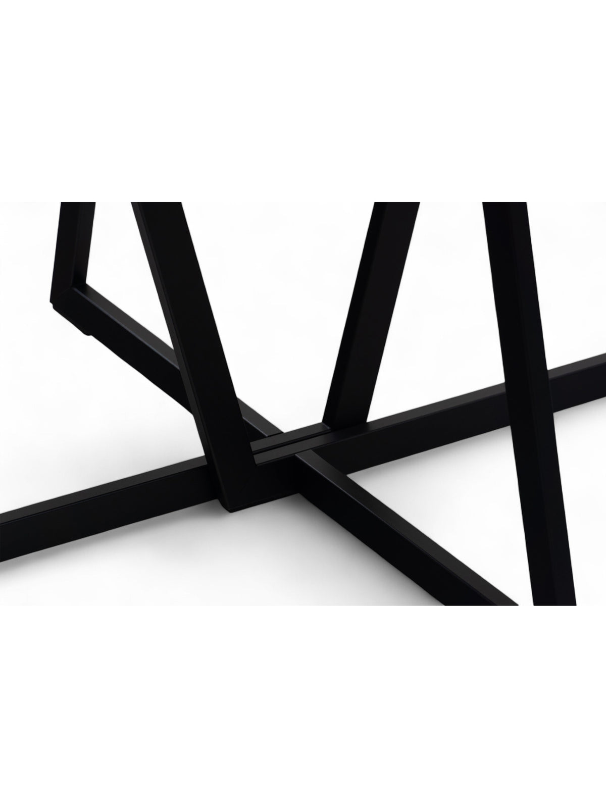 Stelaż stołu Cedrus Linear czarny metalowy profil 20x40 mm detal ujęcie z bliska
