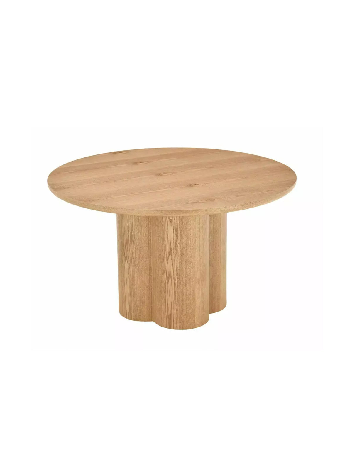 Masă rotundă Cylindus 120 cm stejar natural cu blat și picior solid