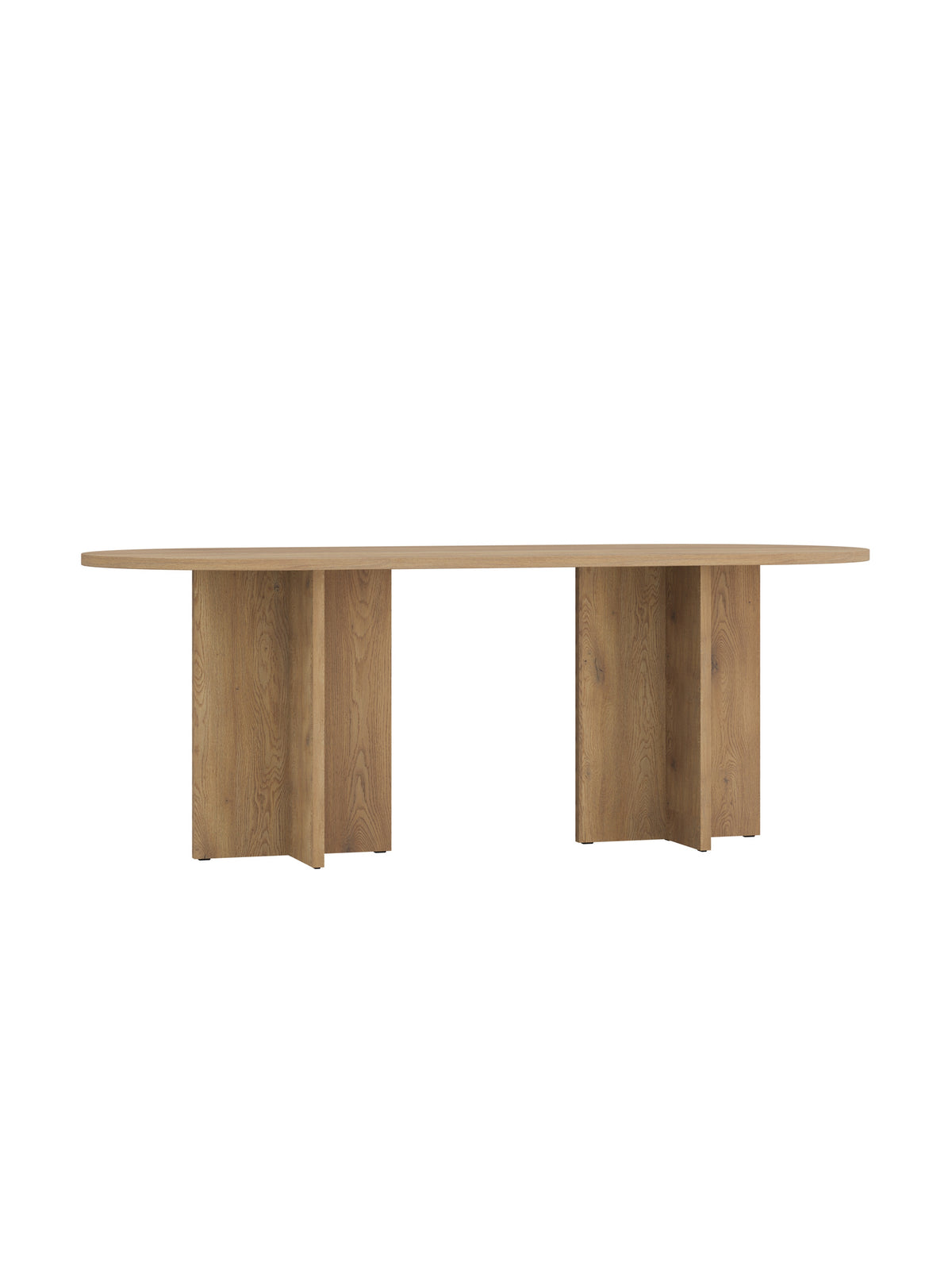 Stół owalny Aurelium 204x90 cm dąb cremona, nogi z płyty laminowanej