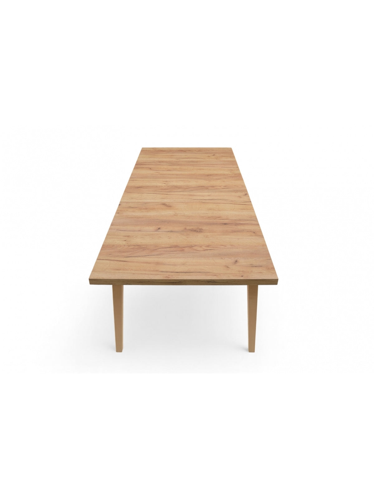 Masă extensibilă Paris 140-180x80 cm maro, vedere de sus a blatului