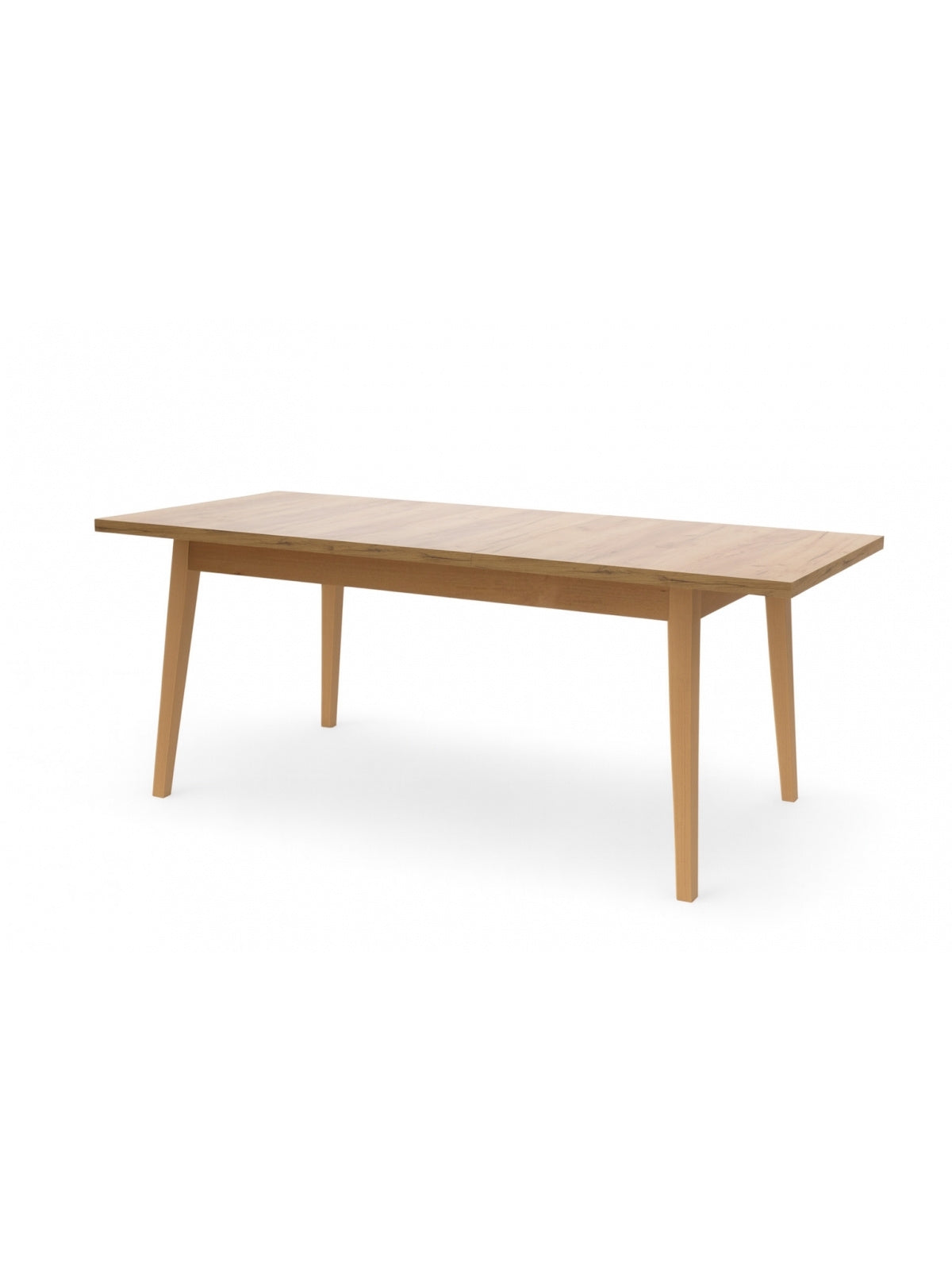 Masă extensibilă Paris 160-200x90 cm nuc craft, blat dreptunghiular din lemn cu picioare din fag
