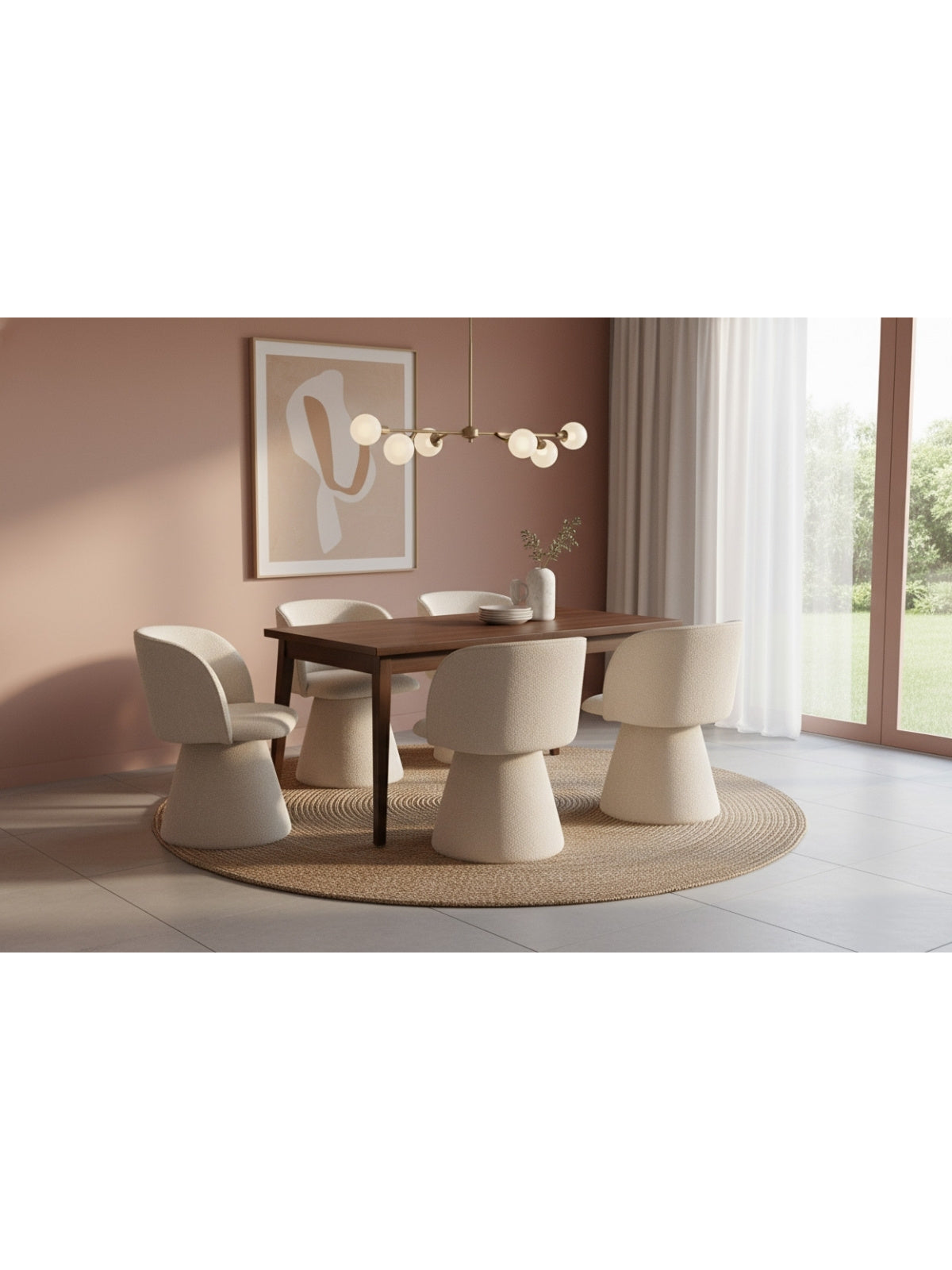 Masă extensibilă Paris maro 160-200x90 cm în stil modern