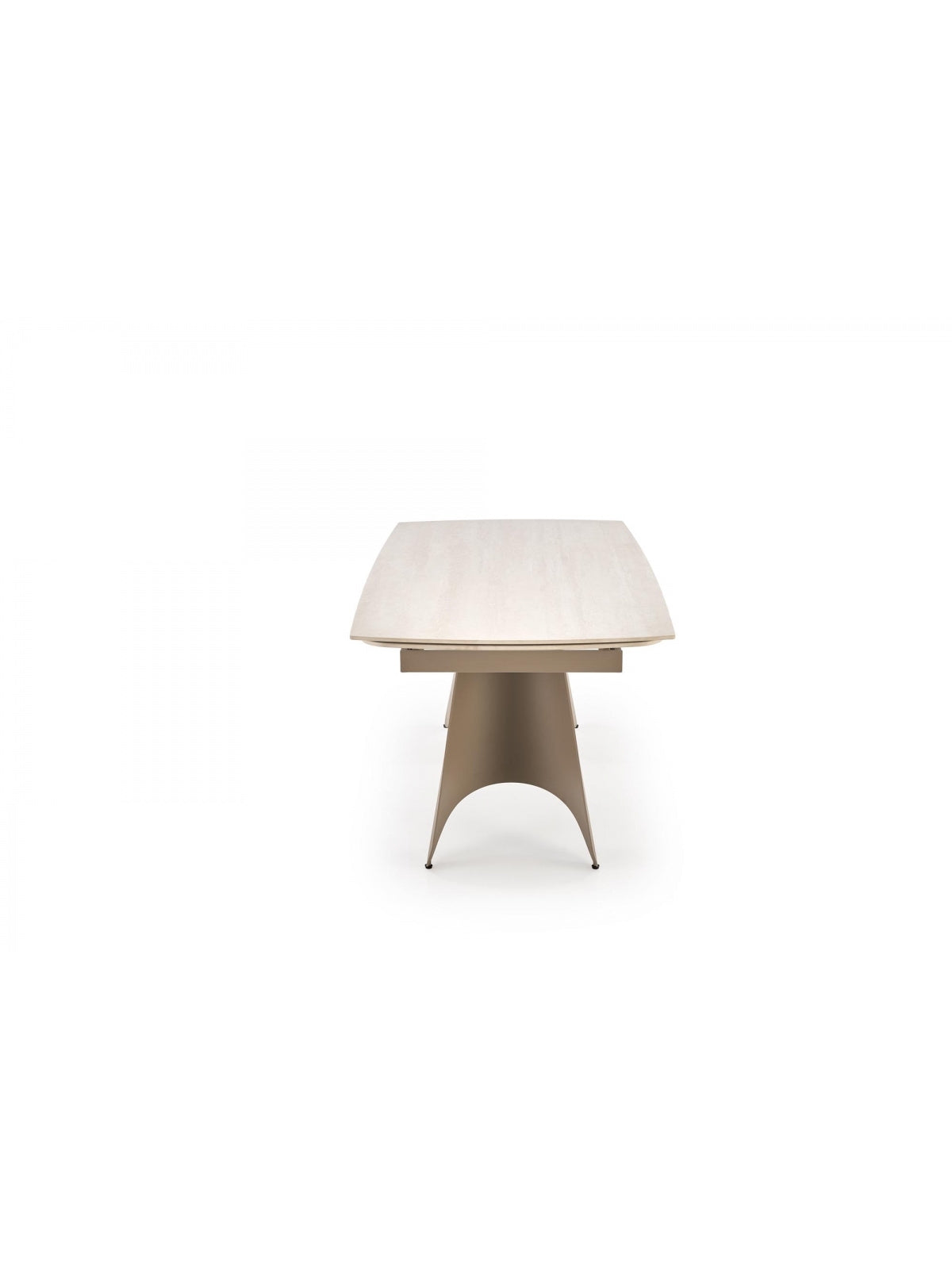 Masă extensibilă Tavero cu blat din ceramică spie potrivit pentru 6-8 persoane, culoare cashmere, vedere frontală