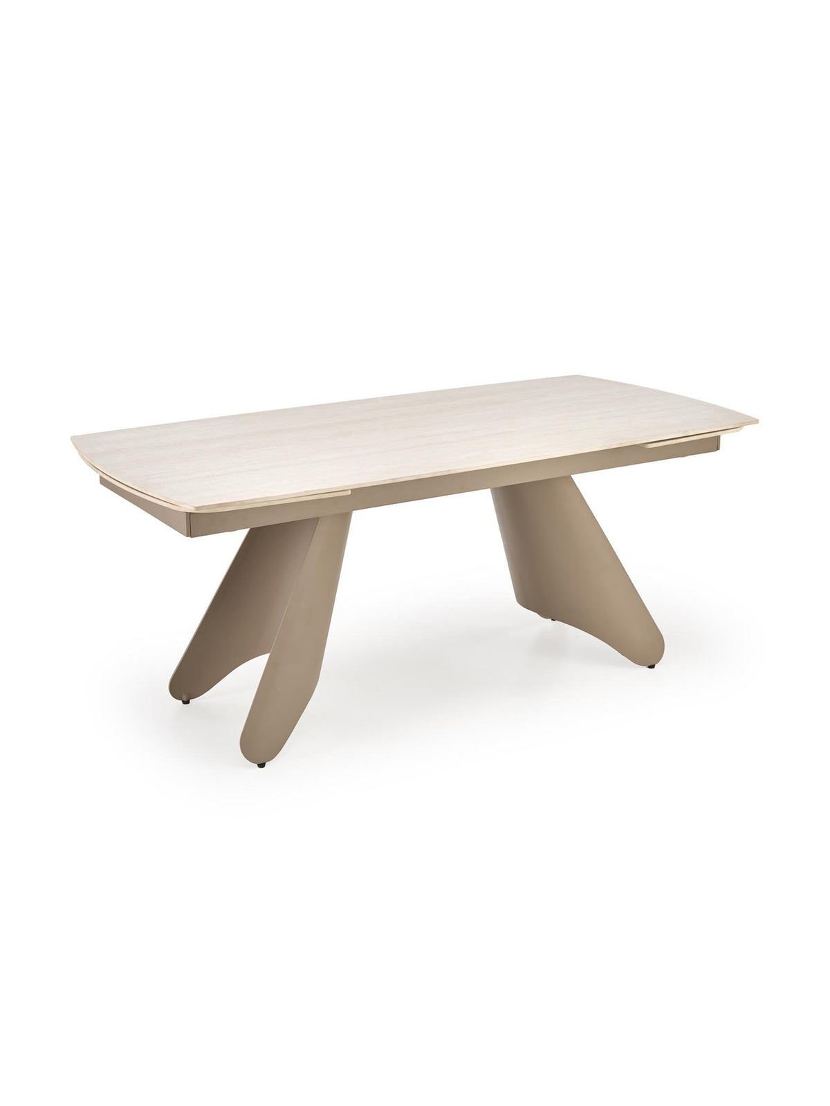 Masă extensibilă Tavero 180-260x90 cm, blat travertin și picioare kasmir