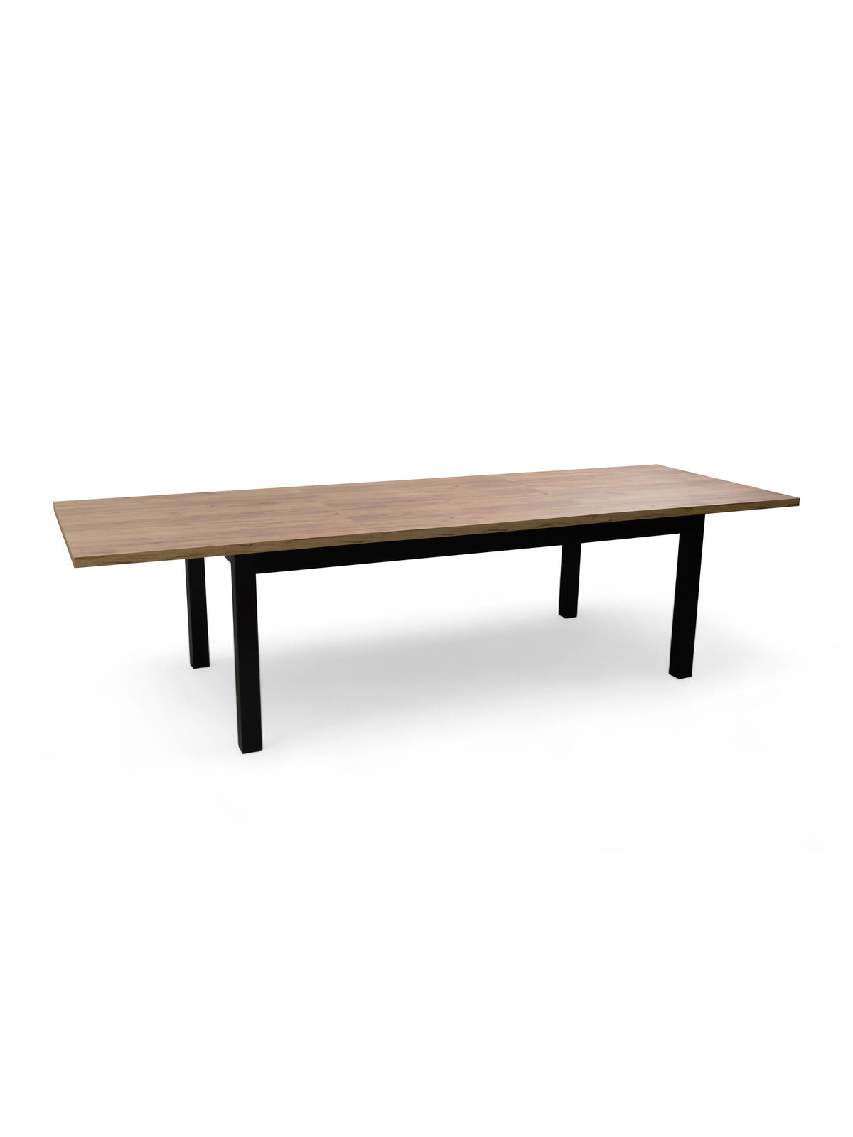 Stół rozkładany Werona 140-220x80 cm z blatem dąb craft i czarnymi nogami