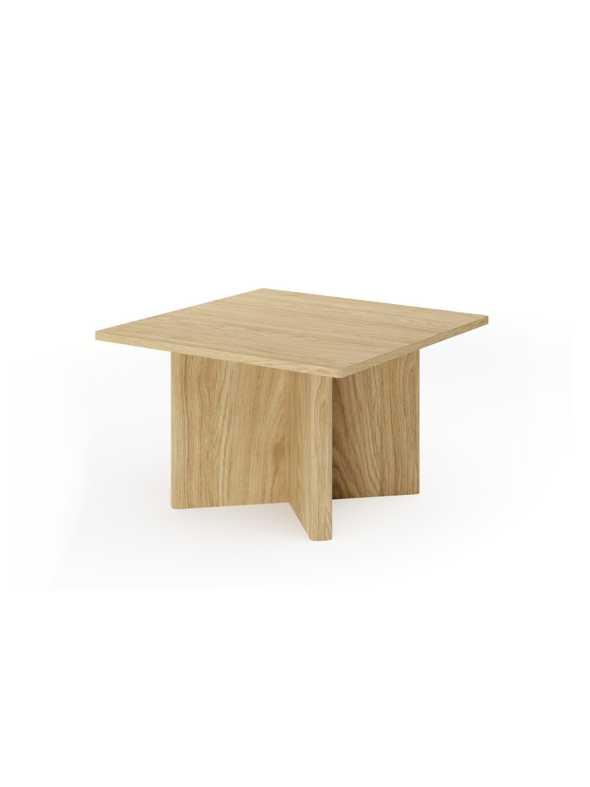 Masă de cafea pătrată Bellora 80 cm culoare stejar uleiuit, vedere frontală