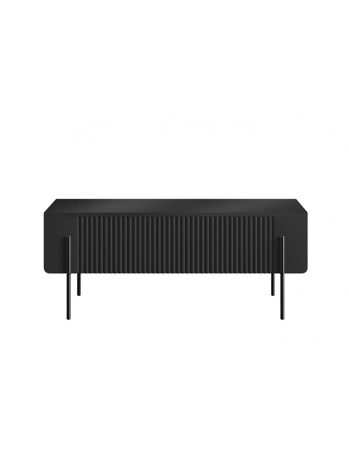 masă kawowy Malmi 100 cm cu sertare - negru mat / negru nozki