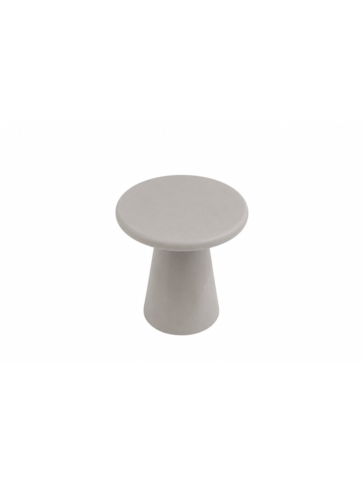 Masa de cafea rotundă Clav 45 cm gri deschis cu blat din microciment