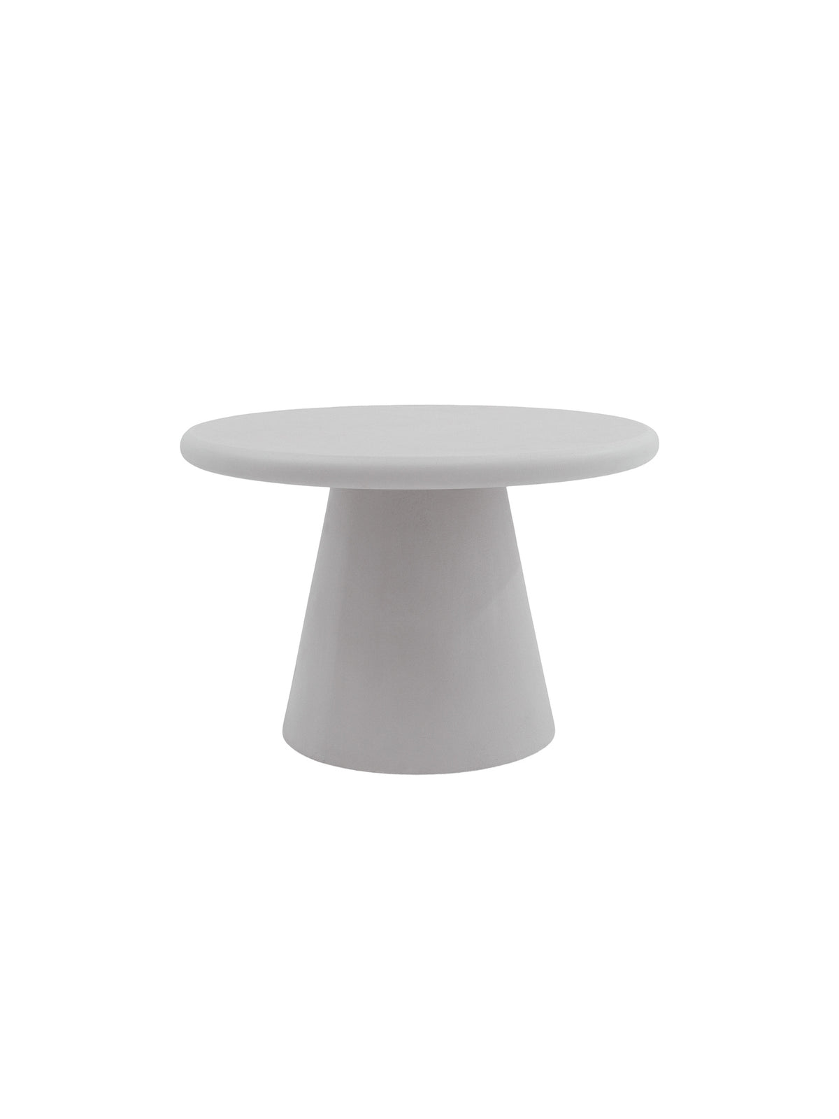Masa de cafea rotundă Clav 60 cm gri deschis cu blat și cadru din microciment