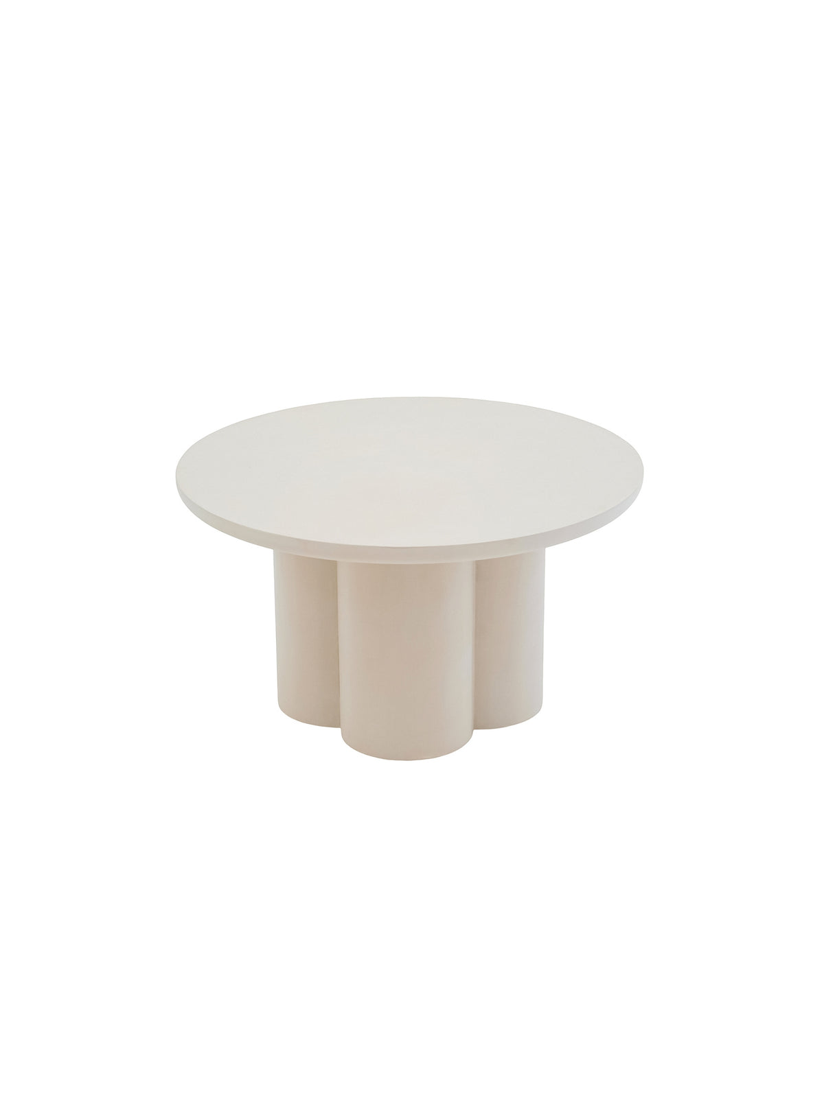 Masă de cafea rotundă Cylindus 80 cm bej, cu suport modular distinctiv