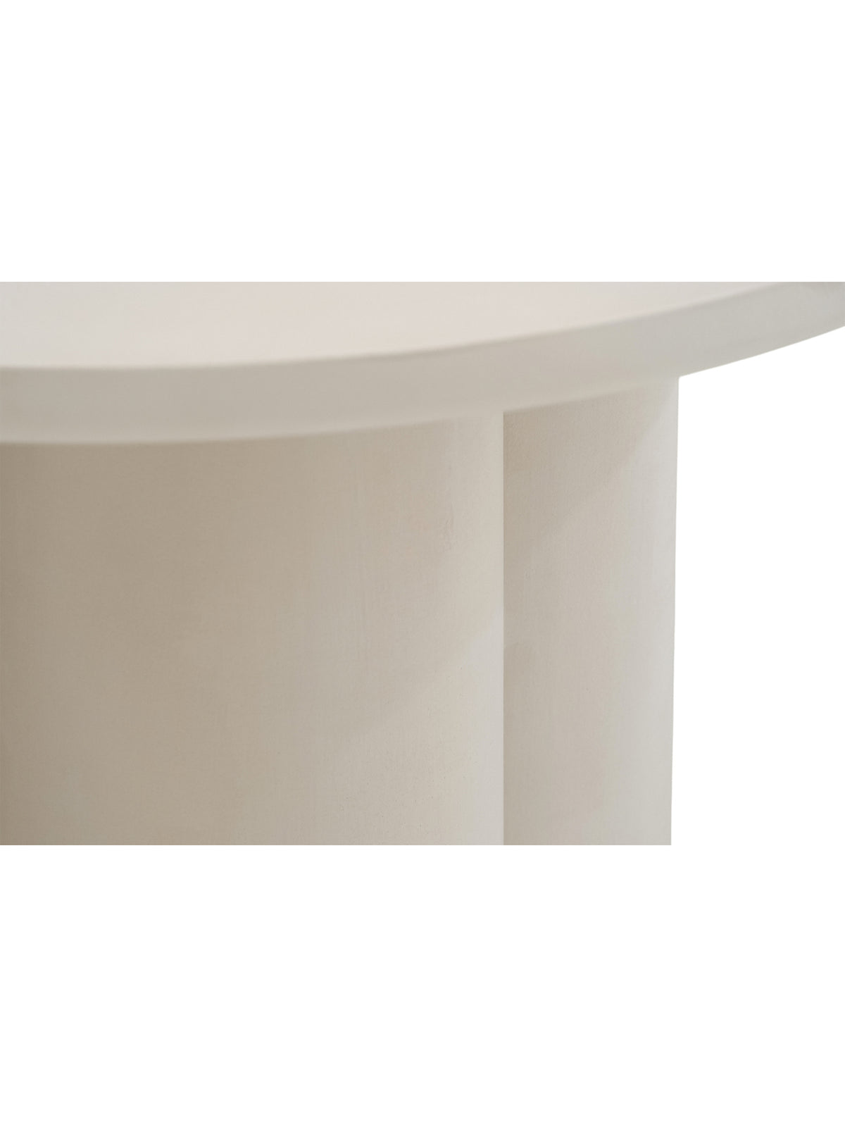 Masă de cafea rotundă Cylindus 80 cm bej cu blat și cadru lăcuit