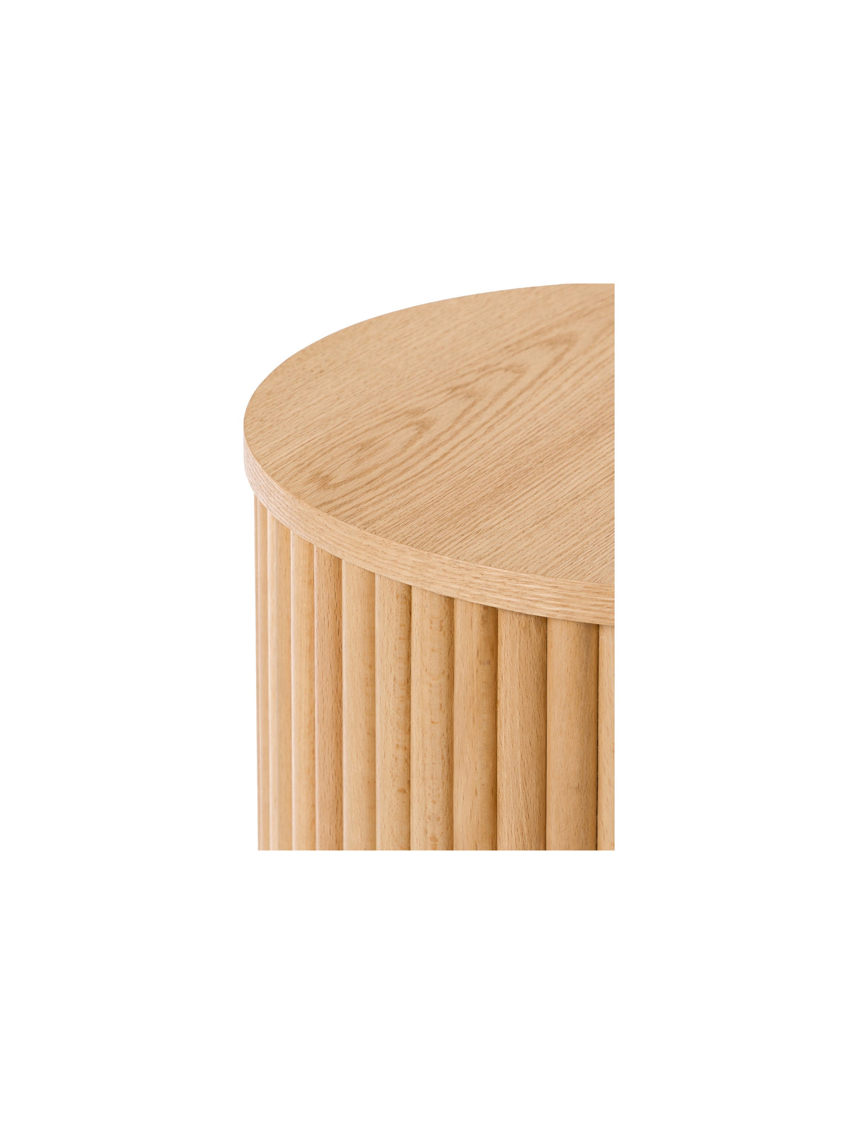 Măsuță de cafea rotundă Tamis 40 cm culoare lemn natural, detaliu corp