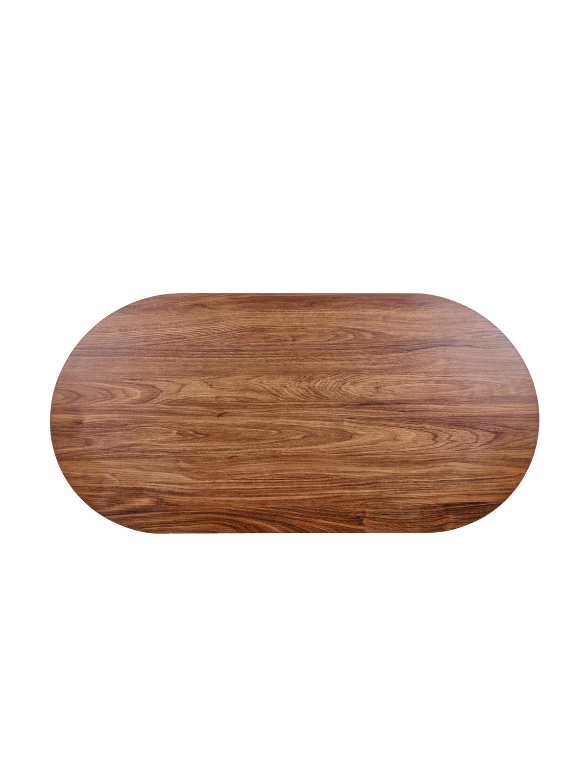 Masa de cafea ovală Stellis 120 cm culoare nuc, blat mat din MDF