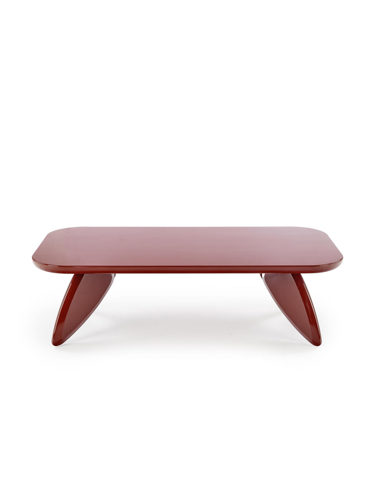 Masă de cafea dreptunghiulară Lumis 120 cm bordó lucios, design modern