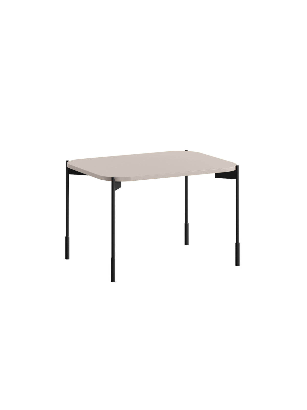 Stolik kawowy Sonatia 60 cm prostokątny na metalowych nogach - kaszmir