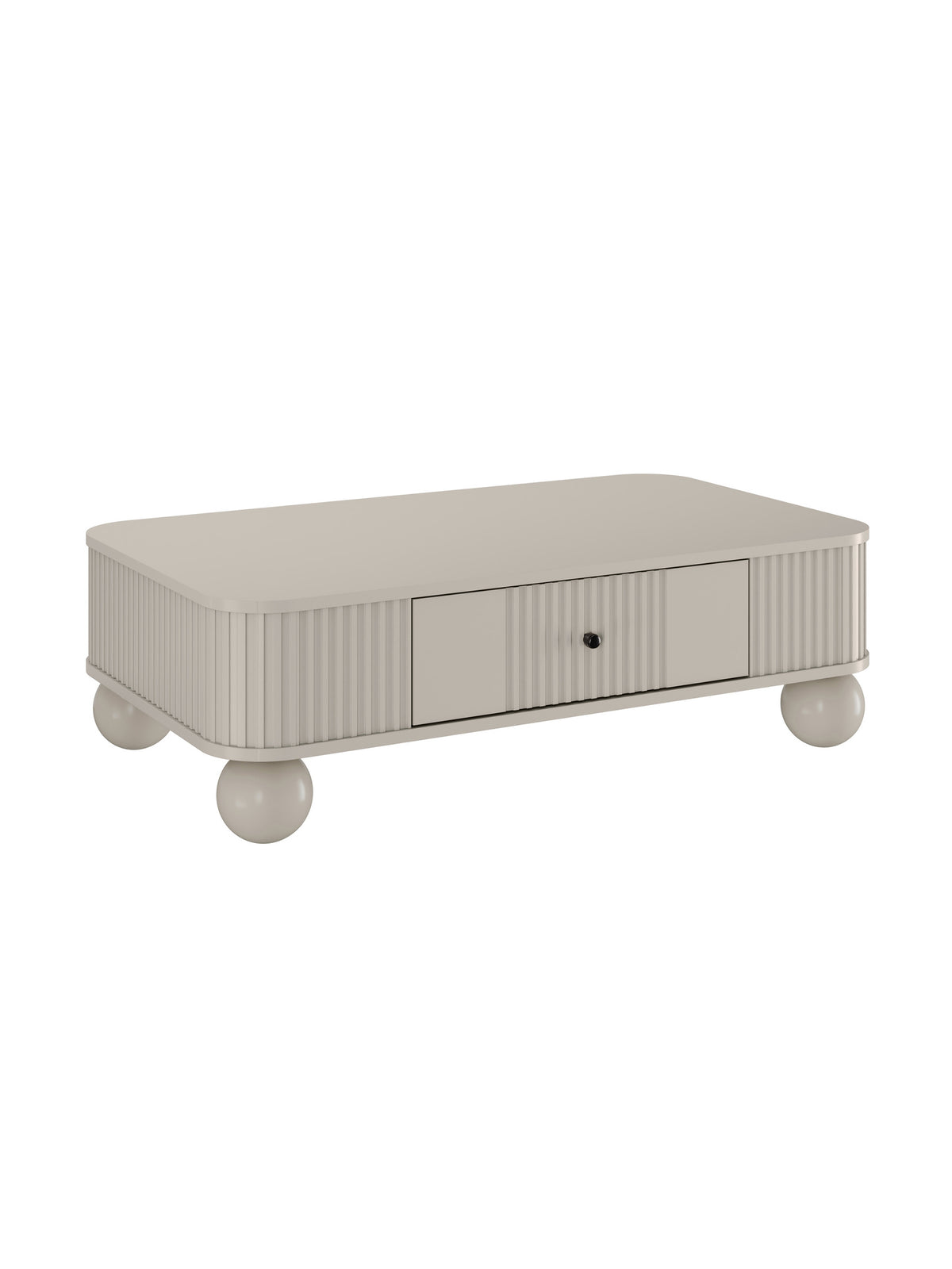 Masă de cafea Vesper 103x60 cm casmir cu mâner metalic negru și picioare rotunde