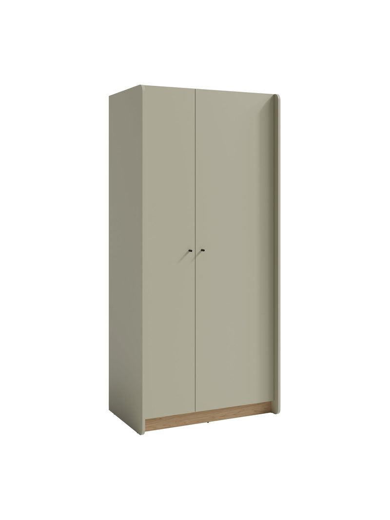 Dulap Fiorenza 90 cm eucalipt cu front stejar baltic dune, două uși