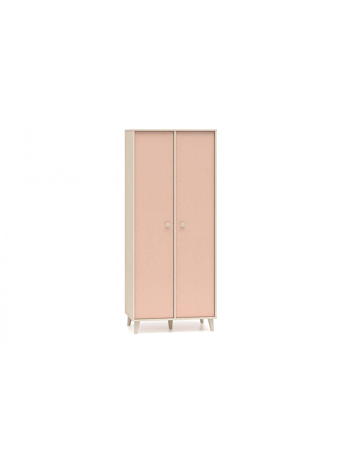 Dulap pentru copii Marla 80 cm, roz millenial pink, corp culoarea nisipului deșertului