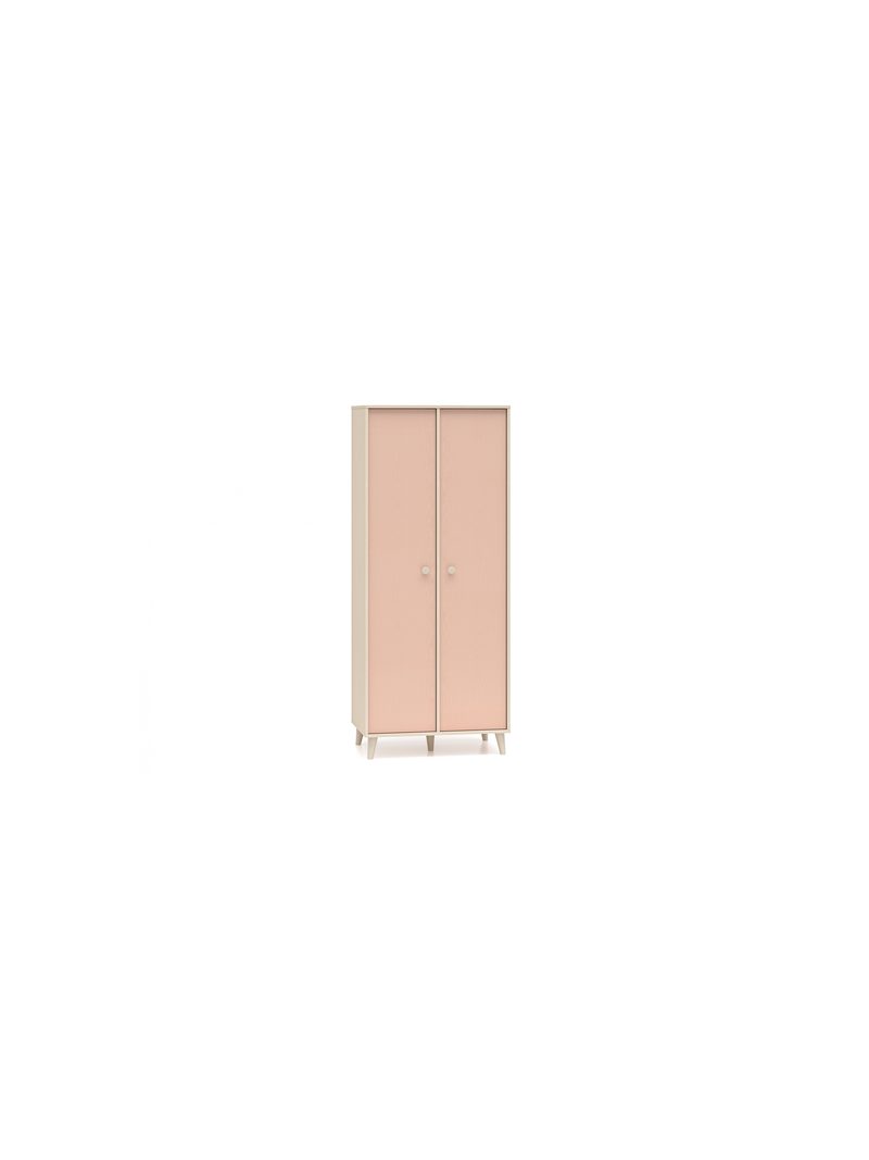 Dulap pentru copii Marla 80 cm, roz millenial pink, corp culoarea nisipului deșertului