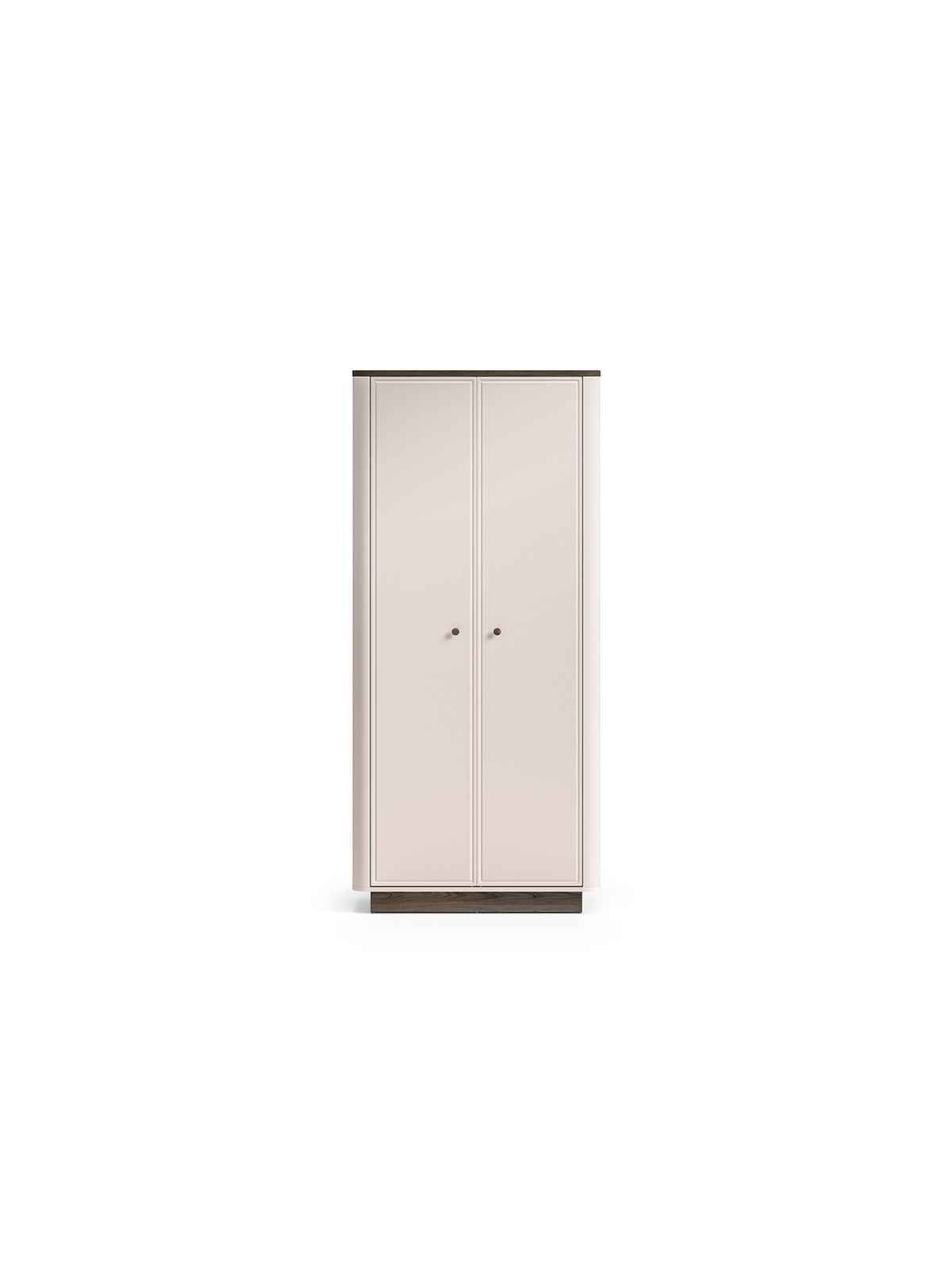 Dulap deschis Amberto 92 cm culoare cashmere cu soclu stejar windmill dark, vedere frontală