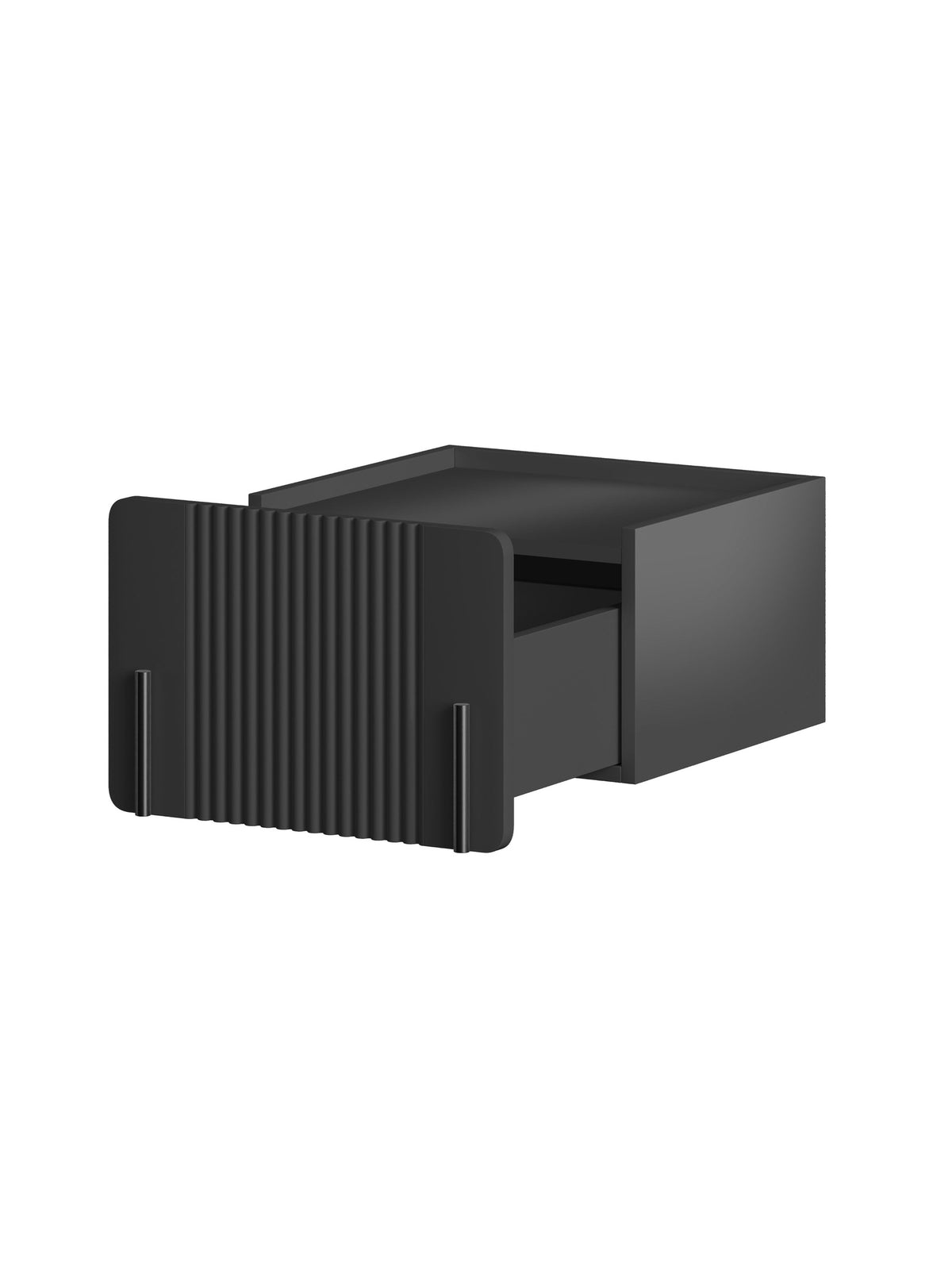 Szafka noapte Malmi 45 cm suspendată z szuflada - negru mat / negru