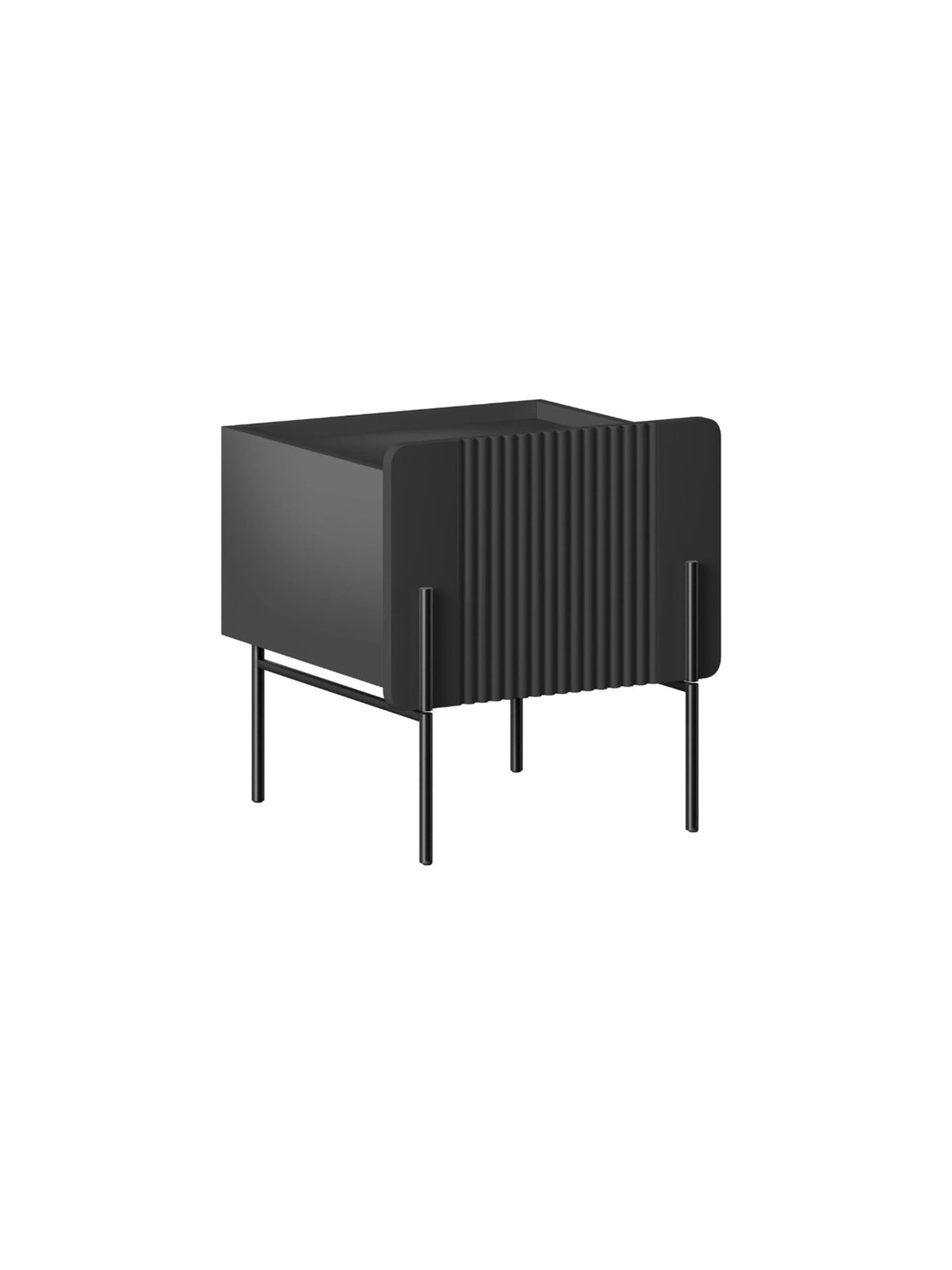 Szafka noapte Malmi z szuflada 45 cm - negru mat / negru nozki