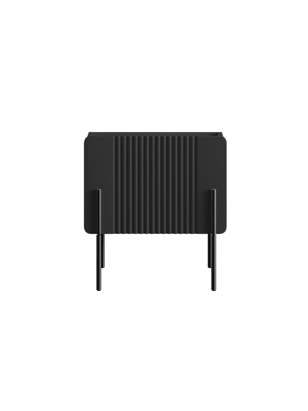 Szafka noapte Malmi z szuflada 45 cm - negru mat / negru nozki