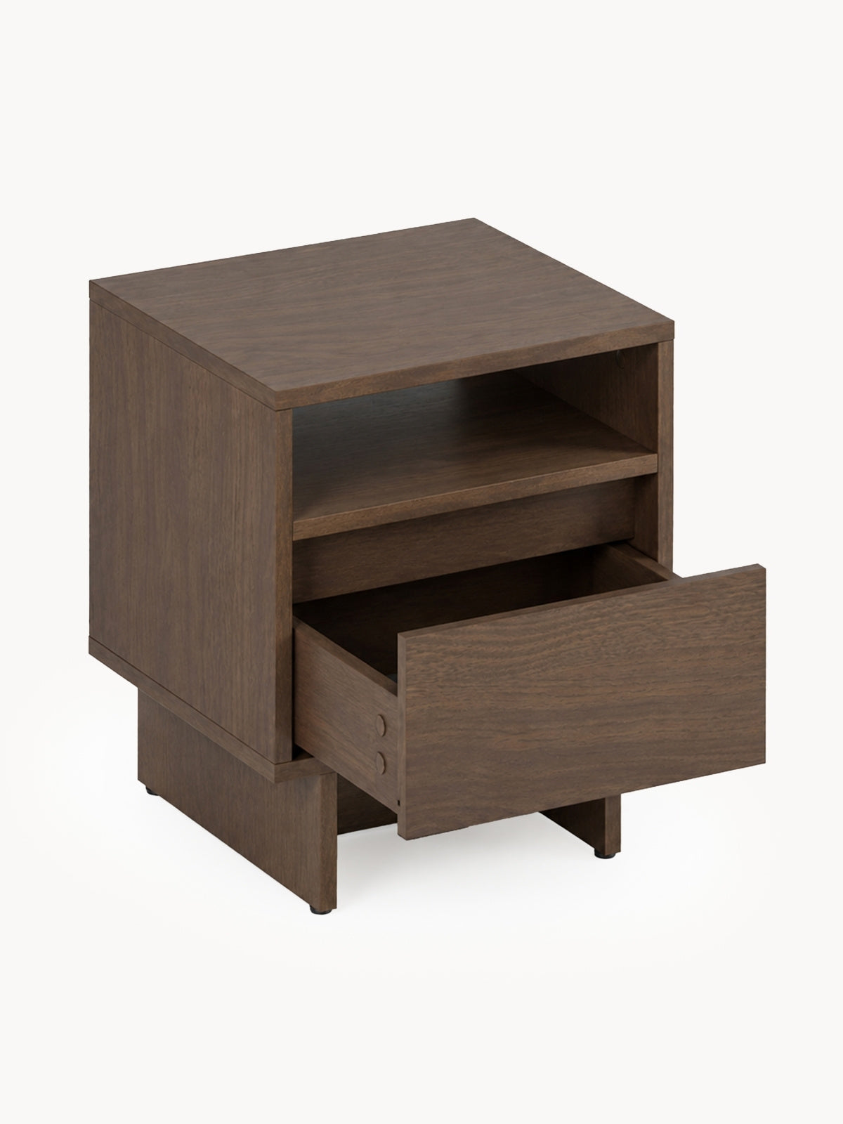 Szafka noapte Zolia 40 cm z szuflada na cokole - nuc elegant