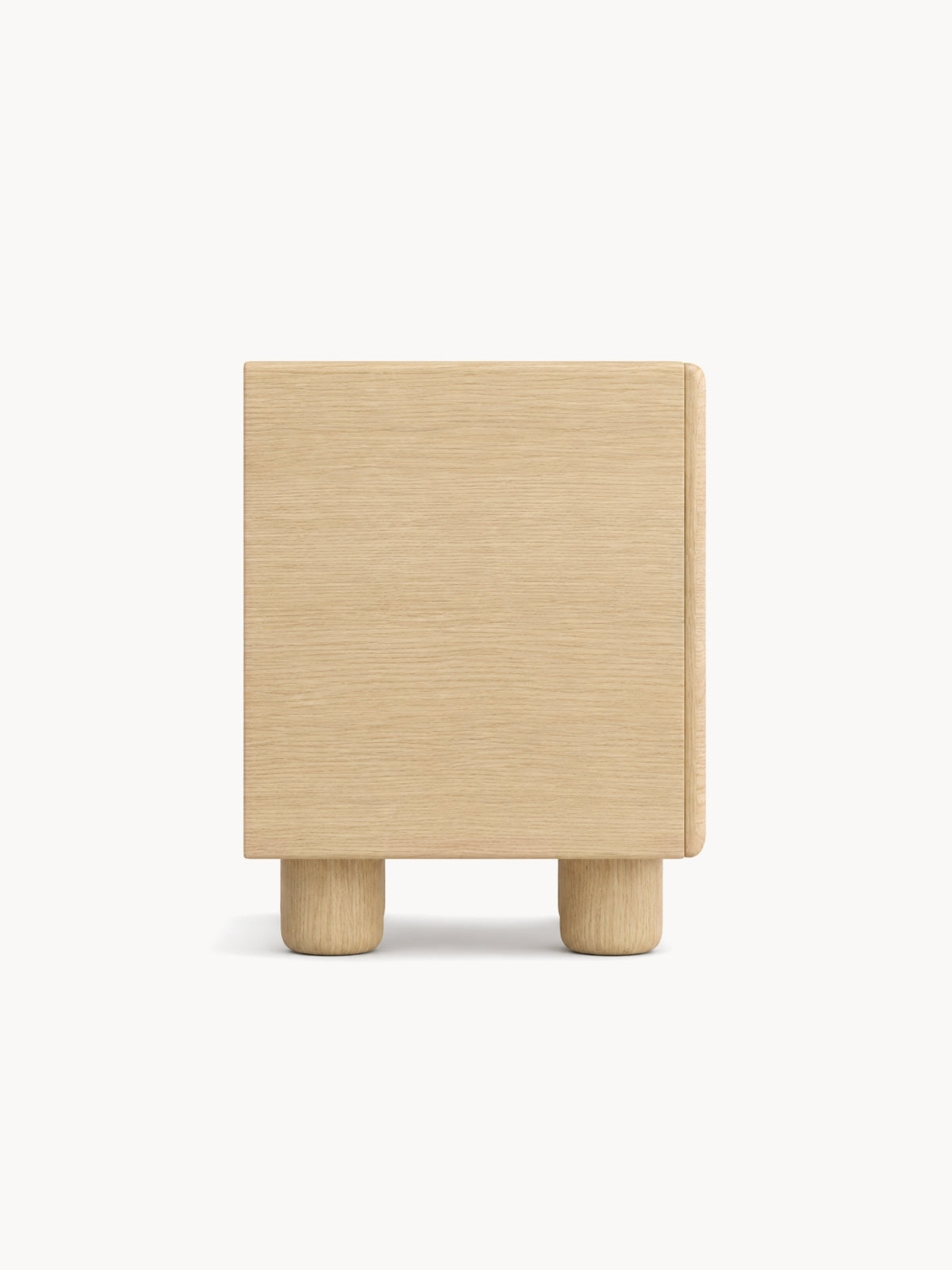 Picior mobilier RTV Arlo stejar vicenza, finisaj mat, formă rotunjită, lemn deschis