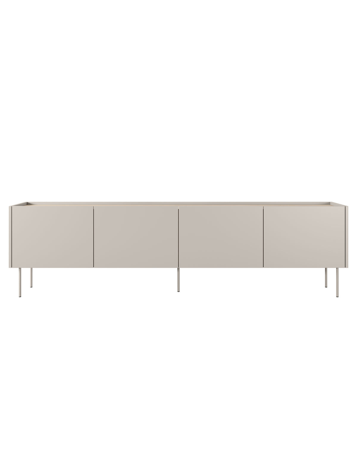 Comodă TV Desin 220 cm color casmir cu picioare metalice, vedere frontală
