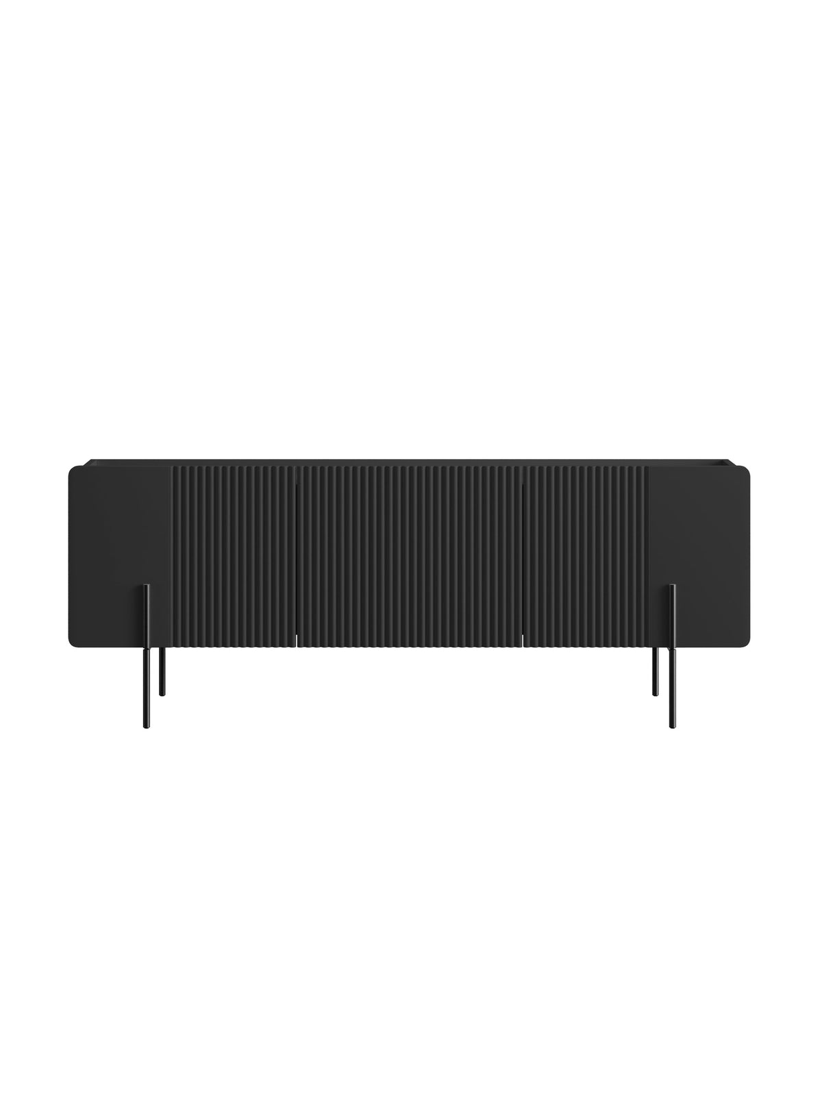 Dulap TV Malmi 150 cm - negru mat / negru nozki