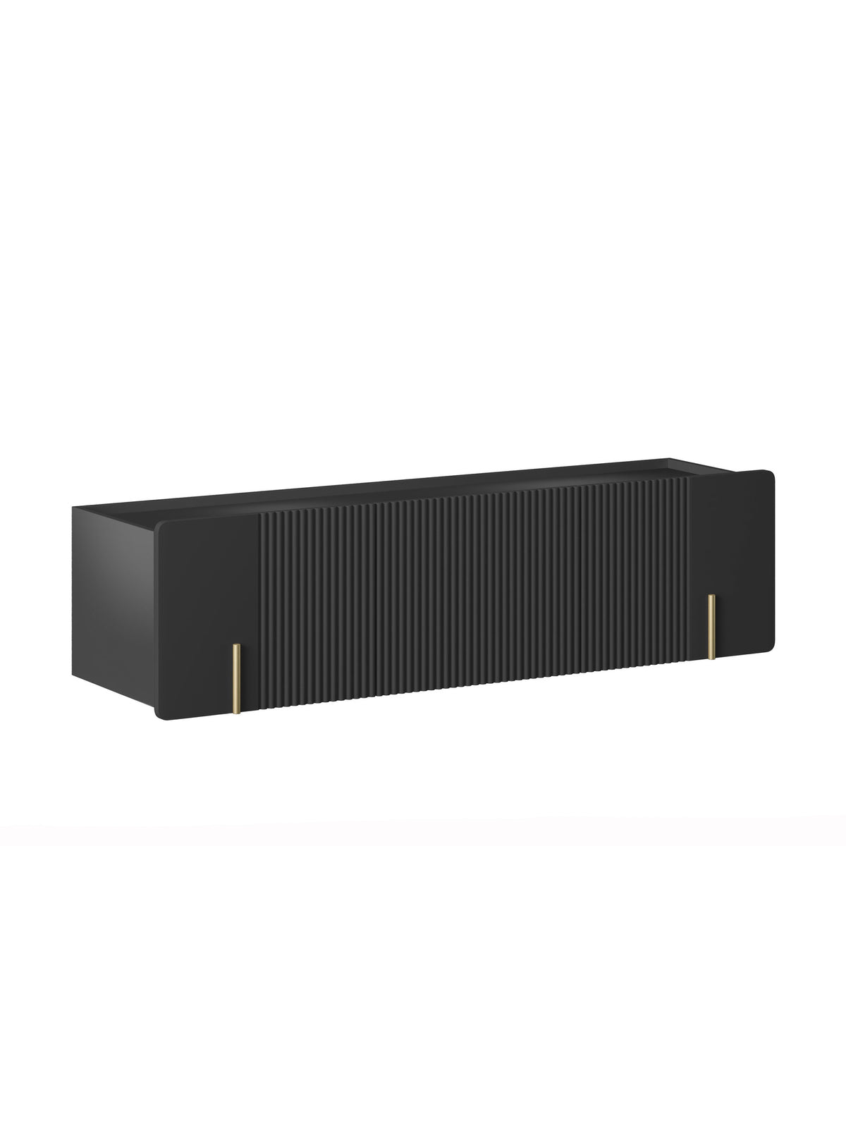 Dulap TV Malmi 150 cm suspendată - negru mat / auriu