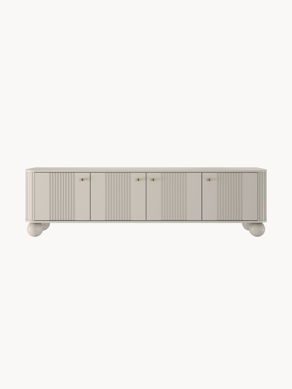Dulap TV Vesper 4D 187 cm - cașmir / zlote Mânere / Picioare kule