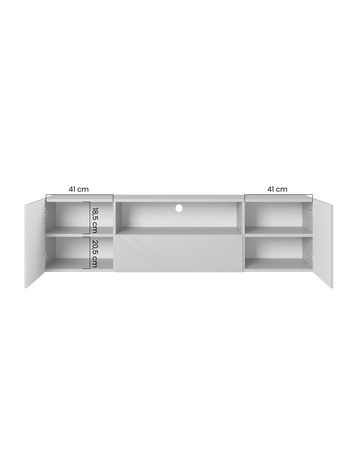Dulap TV suspendată z szuflada Asha 167 cm - artisan / rivier stone mat