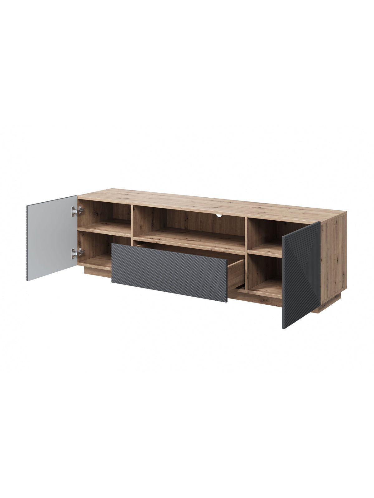 Dulap TV cu sertar Asha 167 cm - artisan / rivier stone mat