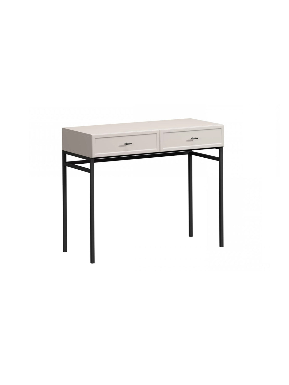 Toaletă Lorini 100 cm casmir cu cadru metalic negru și două sertare