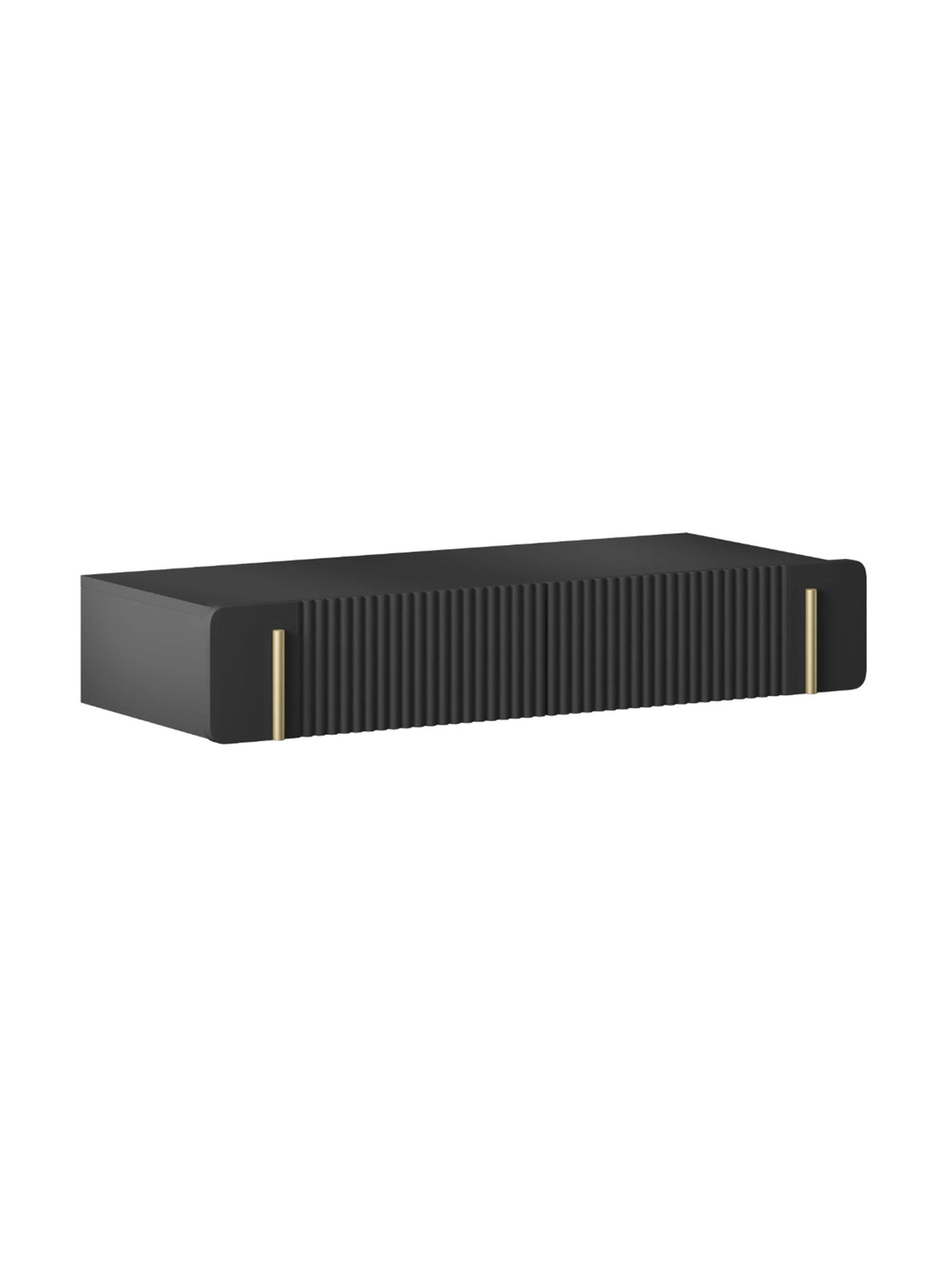 Toaletka Malmi 100 cm suspendată cu sertare - negru mat / auriu