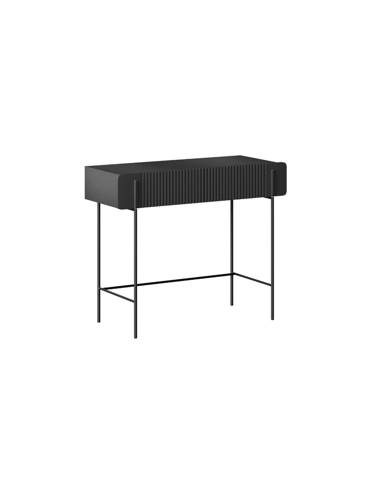 Toaletka Malmi 100 cm cu sertare - negru mat / negru nozki