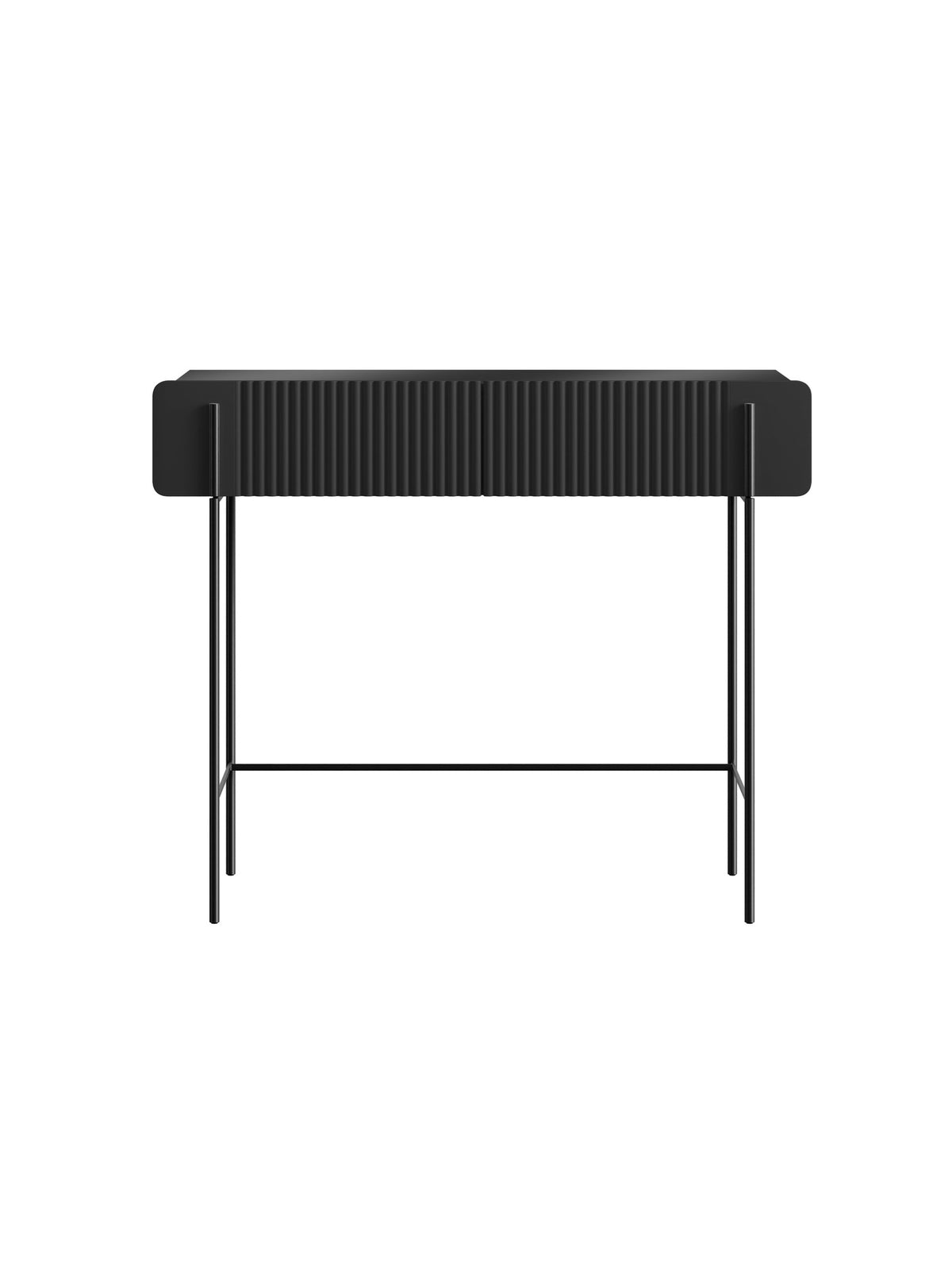 Toaletka Malmi 100 cm cu sertare - negru mat / negru nozki
