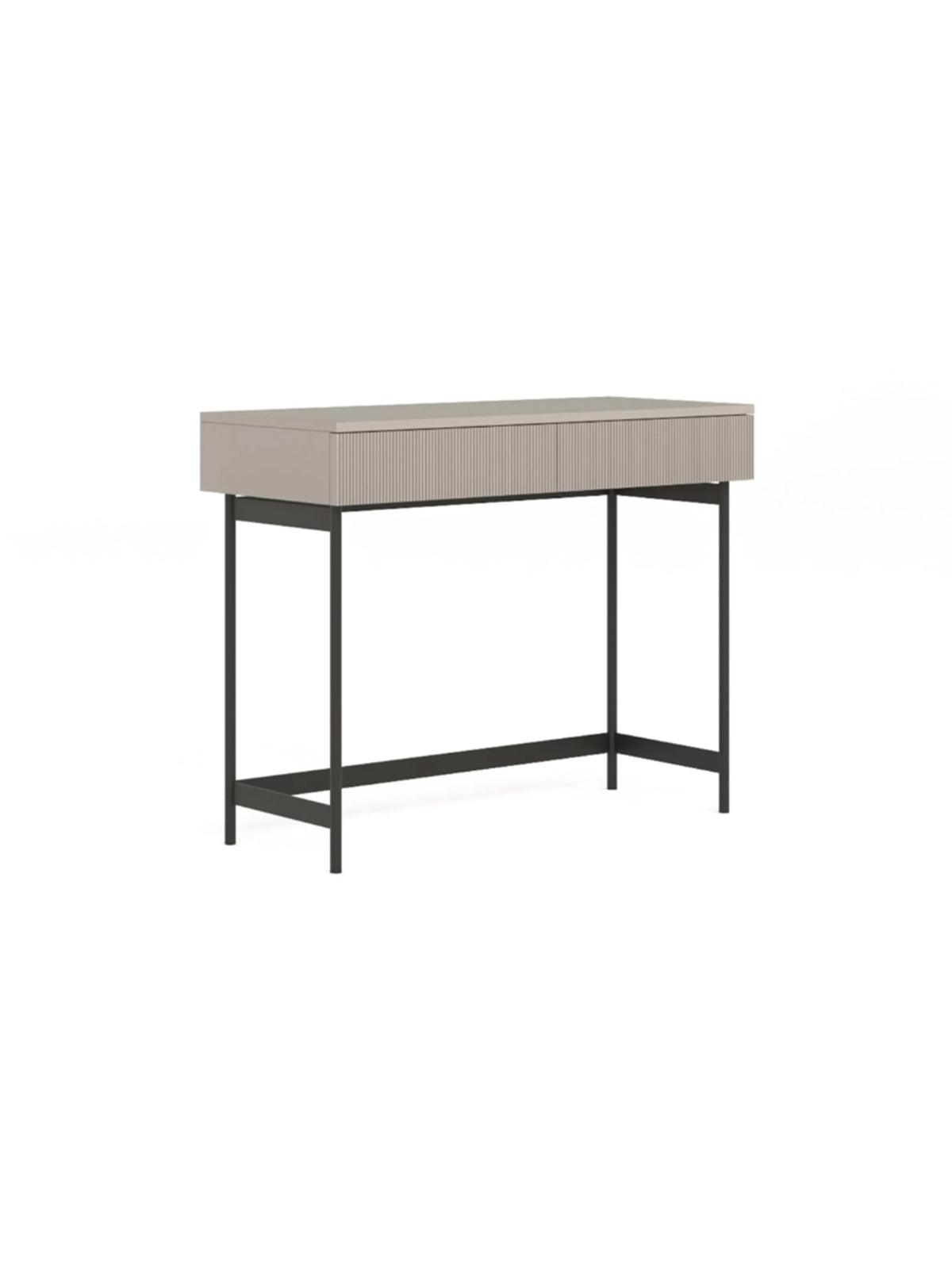 Toaletă Nubo 97 cm casmir cu cadru metalic negru și două sertare