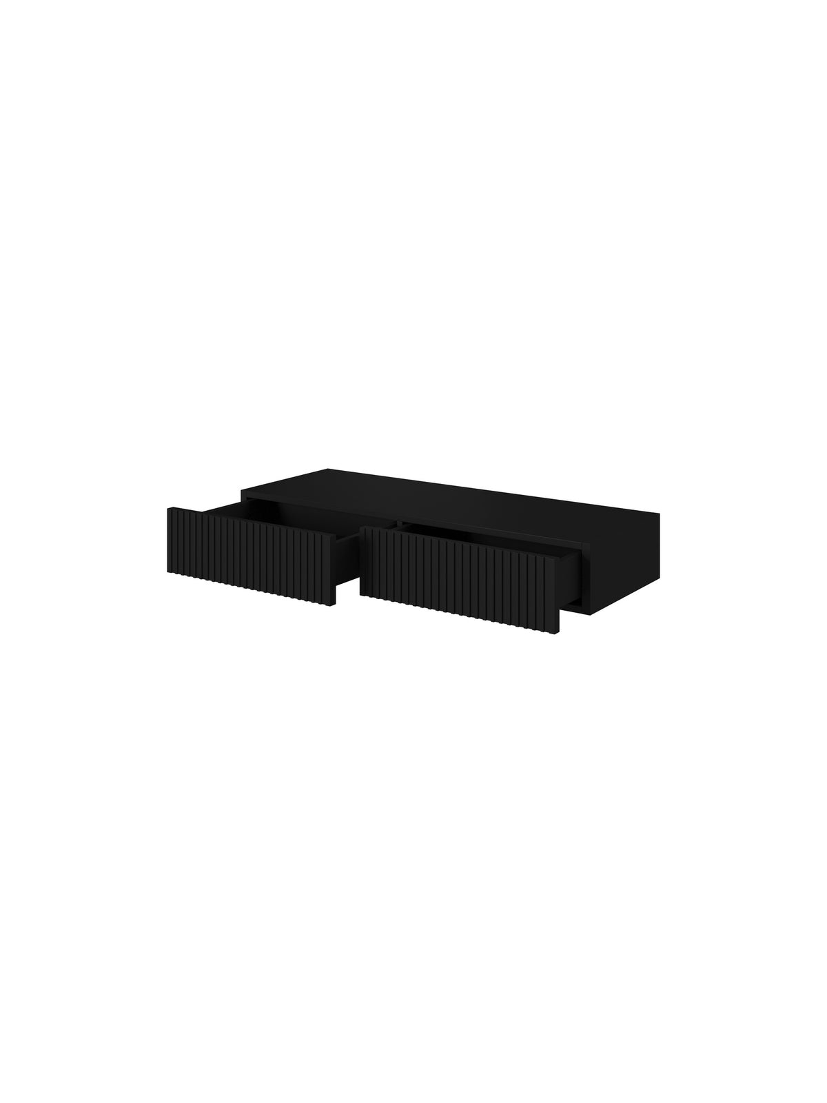 suspendată konsola / toaletka Nicole cu sertare 100 cm - negru / negru mat