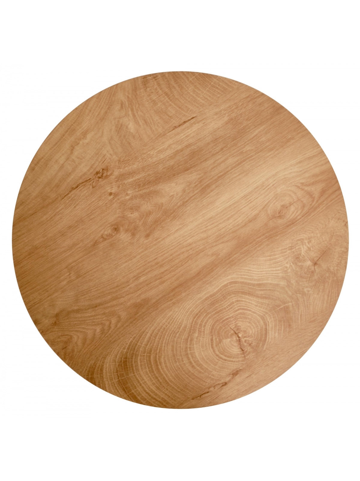 Set masute cafea rotunde Mokaro blat natural MDF mat cadru metalic negru