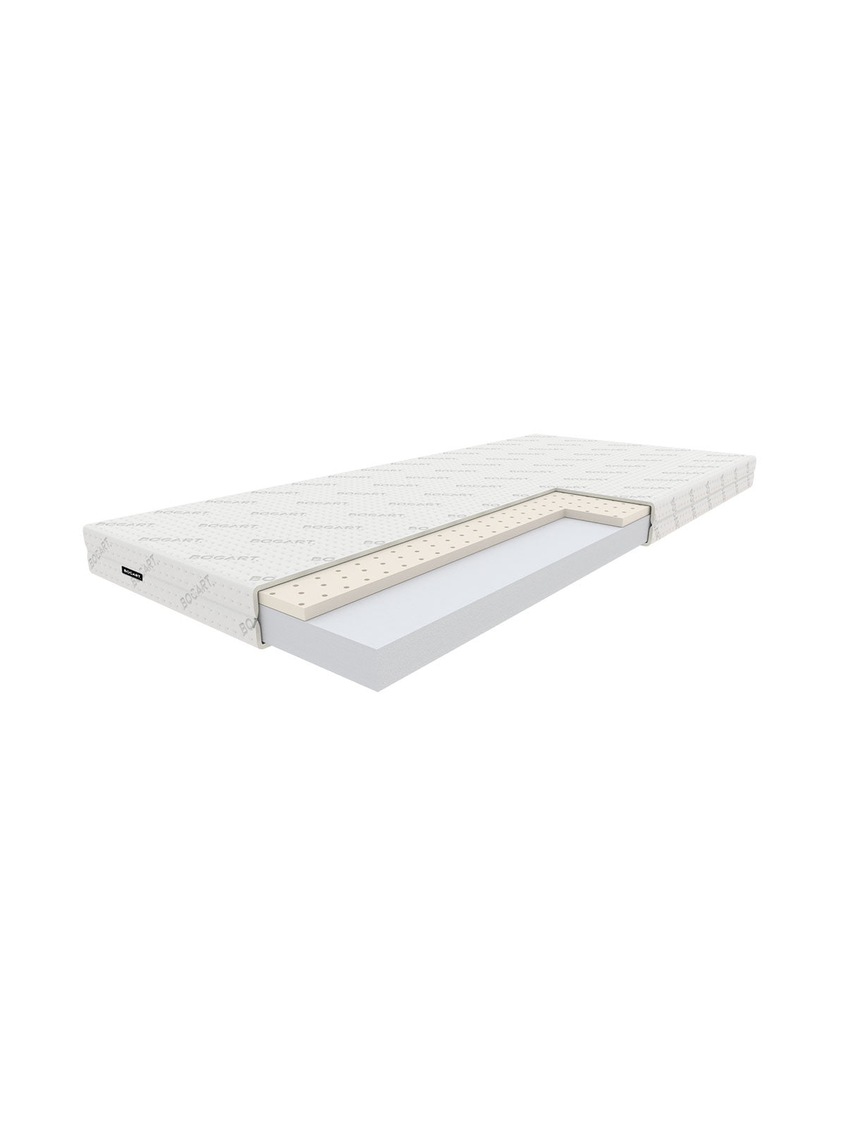 Saltea din spumă cu latex pentru copii Relfi 120x200 cm albă reversibilă