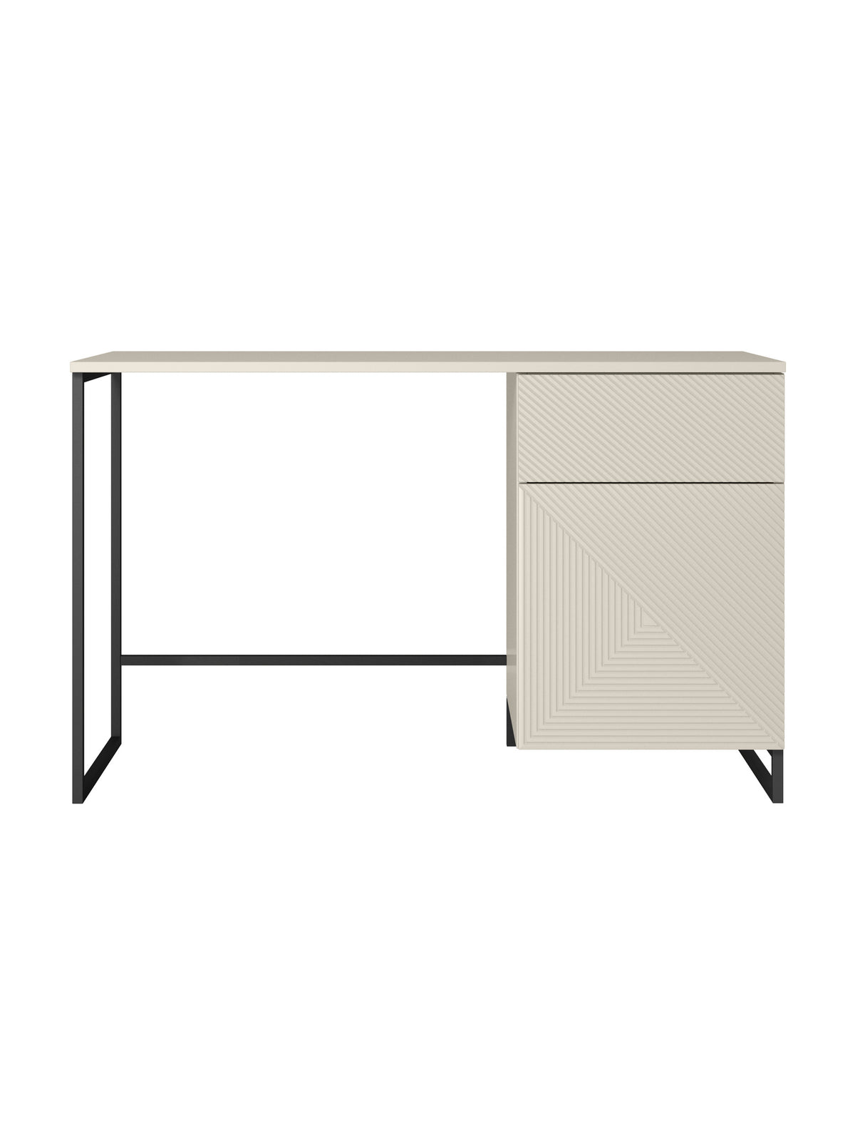 birou de scris Asha 120 cm cu sertar - cașmir / negru stelaz