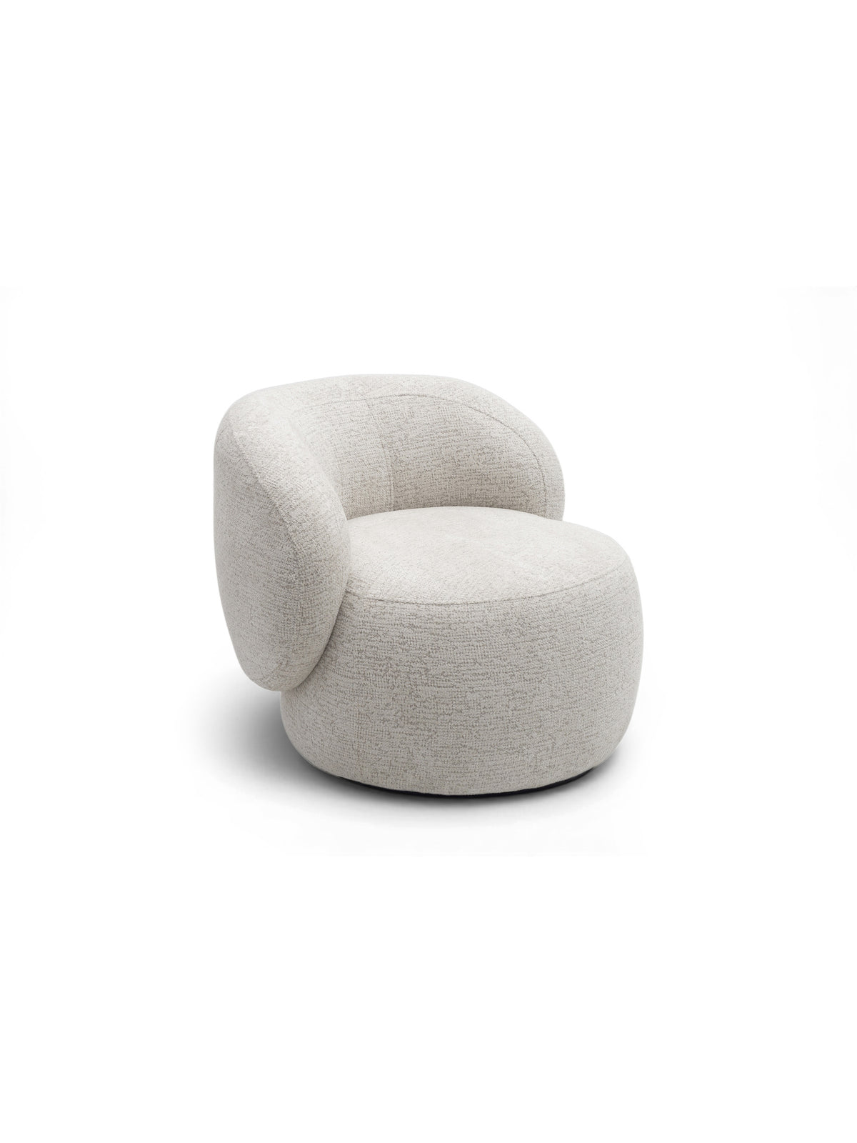 Fotoliu rotativ Calmi crem, tapițerie szenil Bella 05, design modern