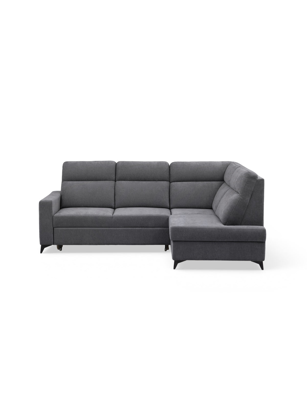 Colțar Lagato cu funcție de dormit pe partea dreaptă, gri szenil Vibe 95, design modern