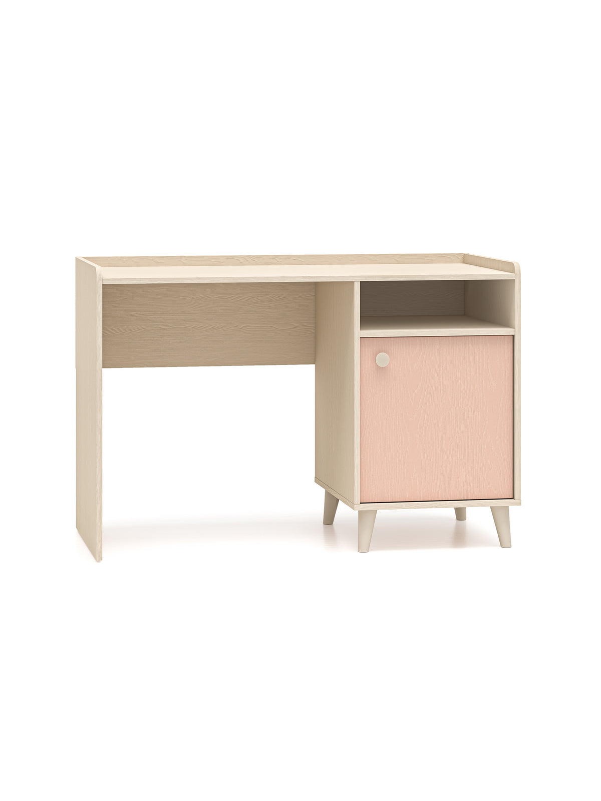 Birou copii Marla 120 cm bej nisip cu front roz millenial pink