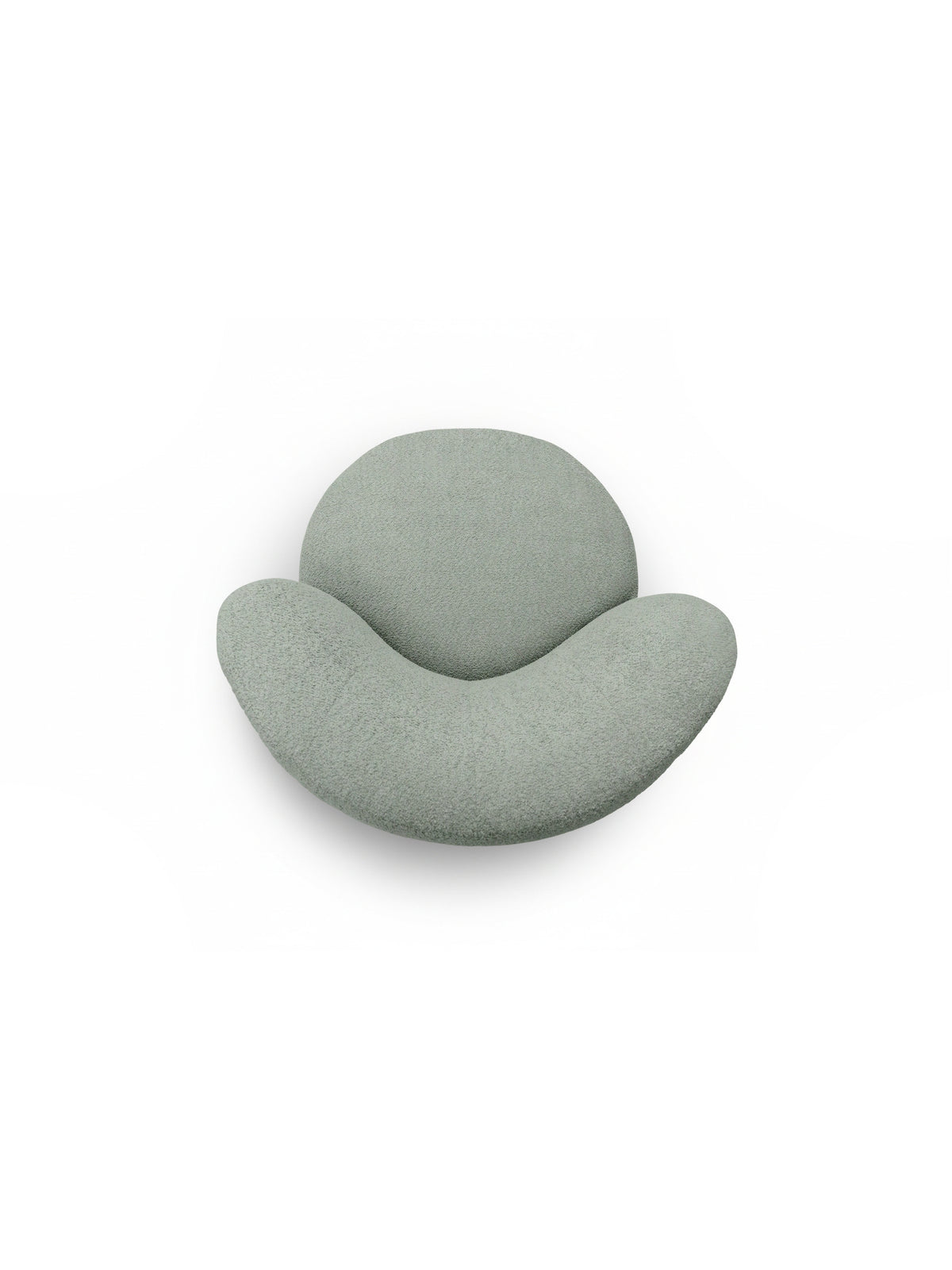 Fotoliu de relaxare Hygga din material boucle verde Catch Me 13, vedere de sus